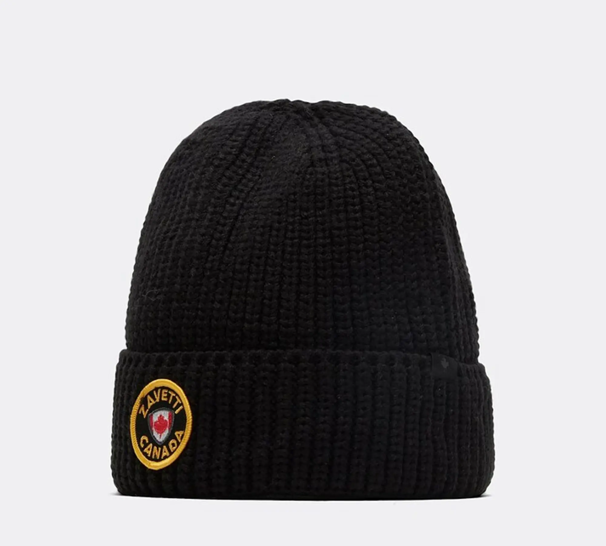 Zavetti Canada Verrio Contrast Logo Beanie  - Black - Size ONE SIZE - Black