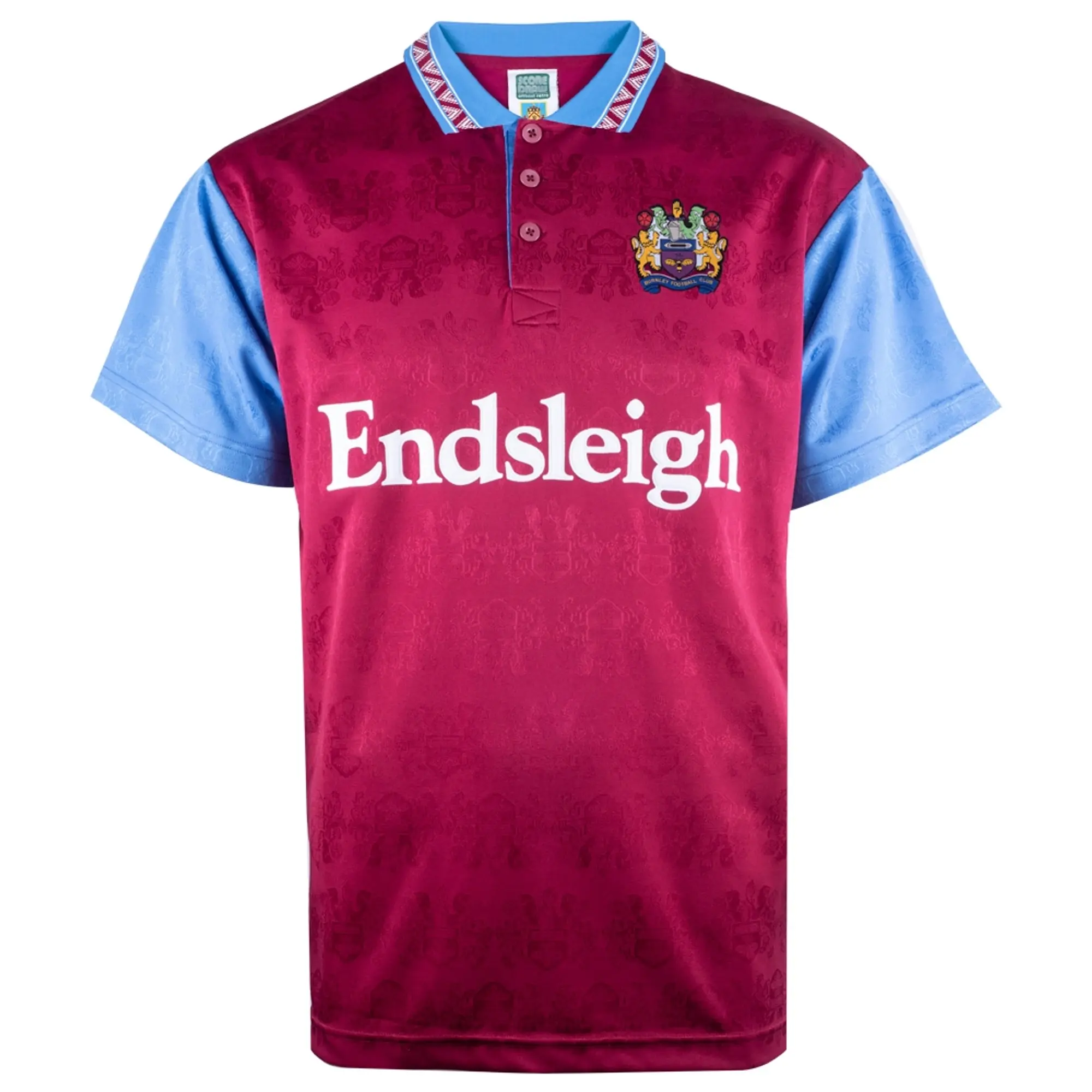 Score Draw Burnley Mens SS Home Shirt 1994/95
