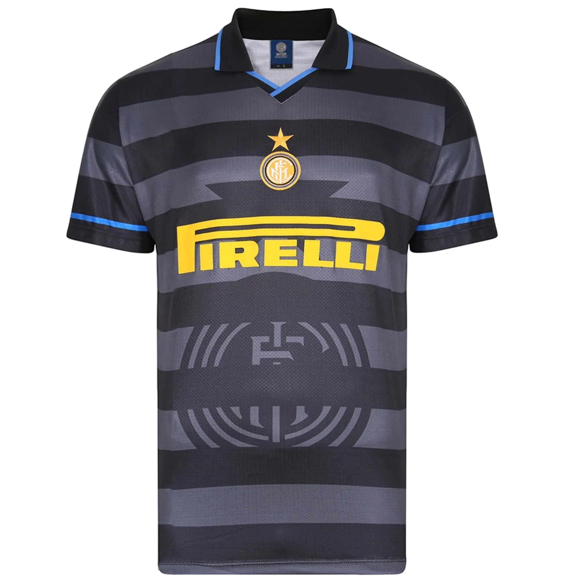 Score Draw Inter Milan Mens SS Home UEFA Cup Final Shirt 1998/99