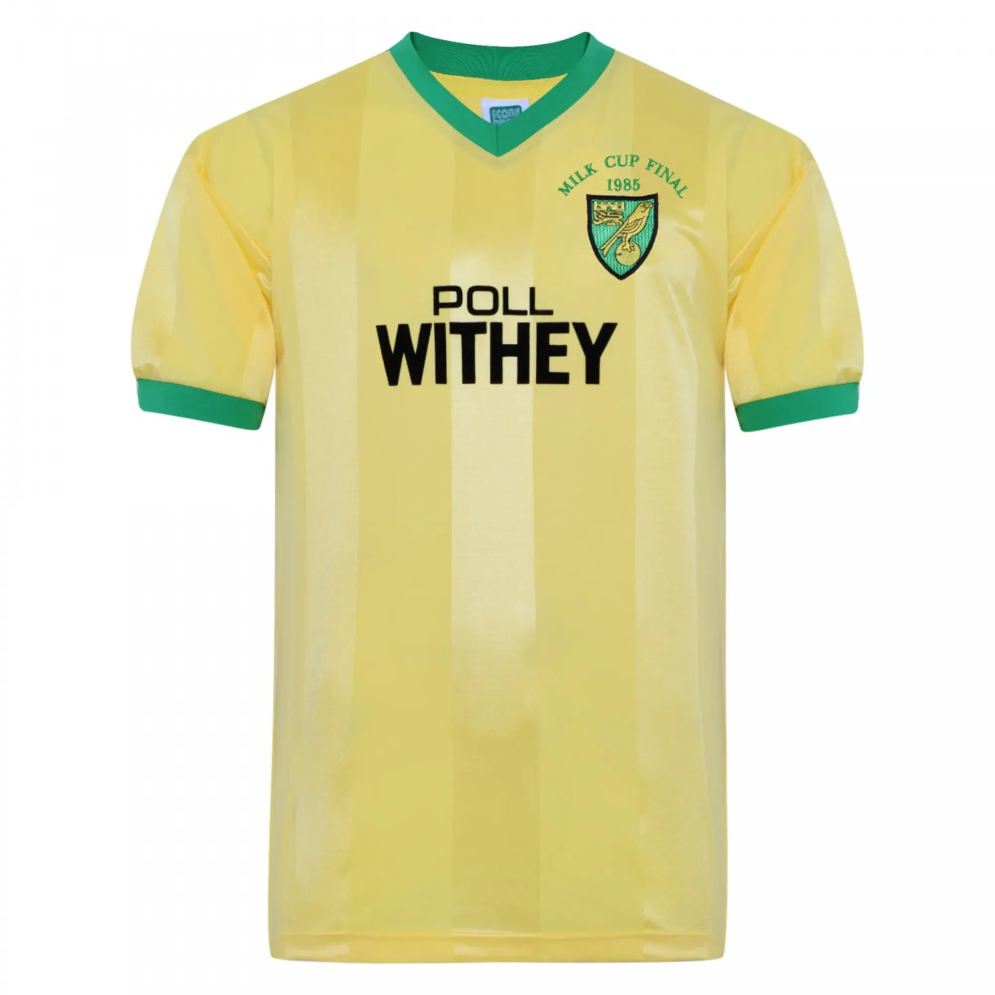 Score Draw Norwich City 1985 League Cup Final Retro Shirt