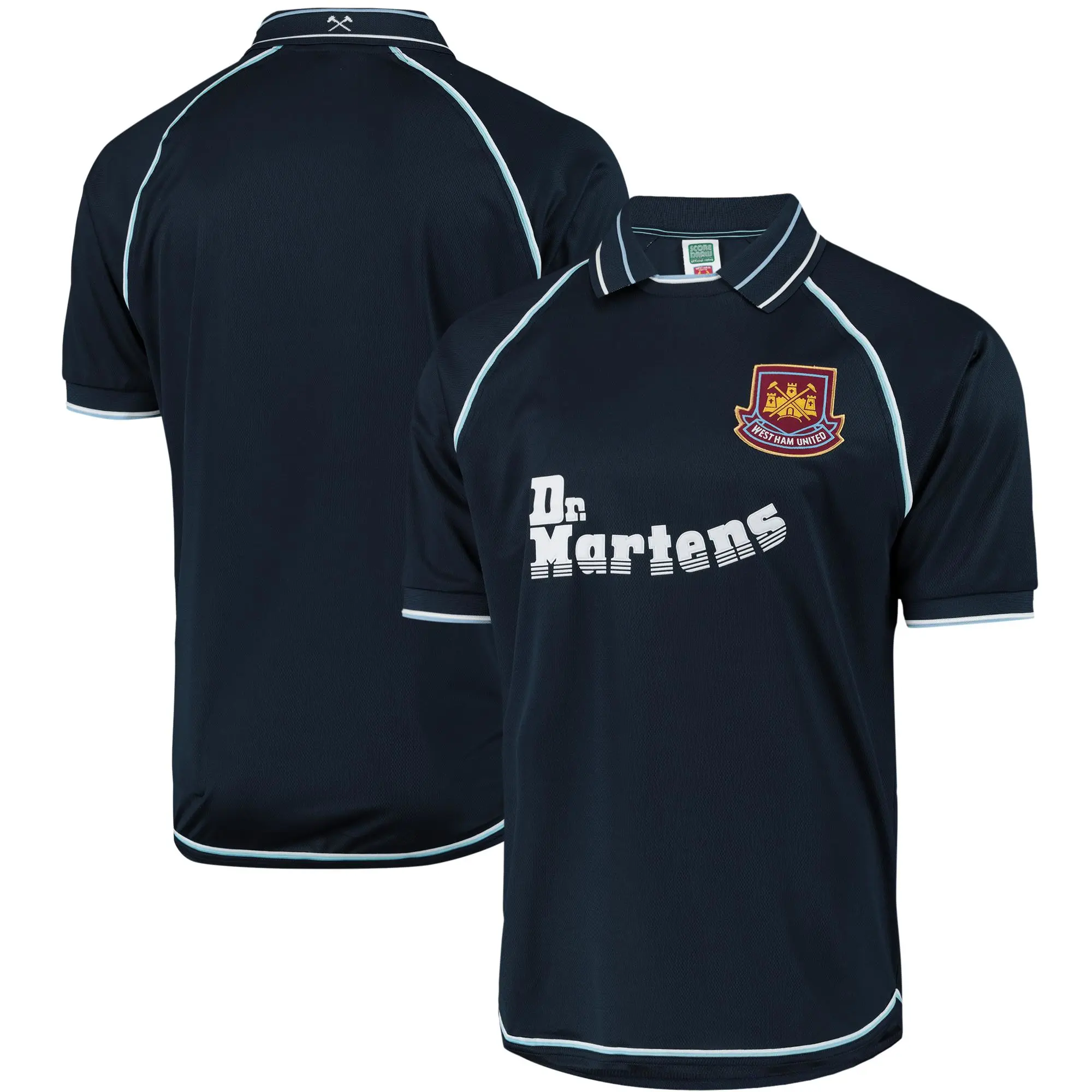 Score Draw Retro West Ham United 2000 Away Shirt