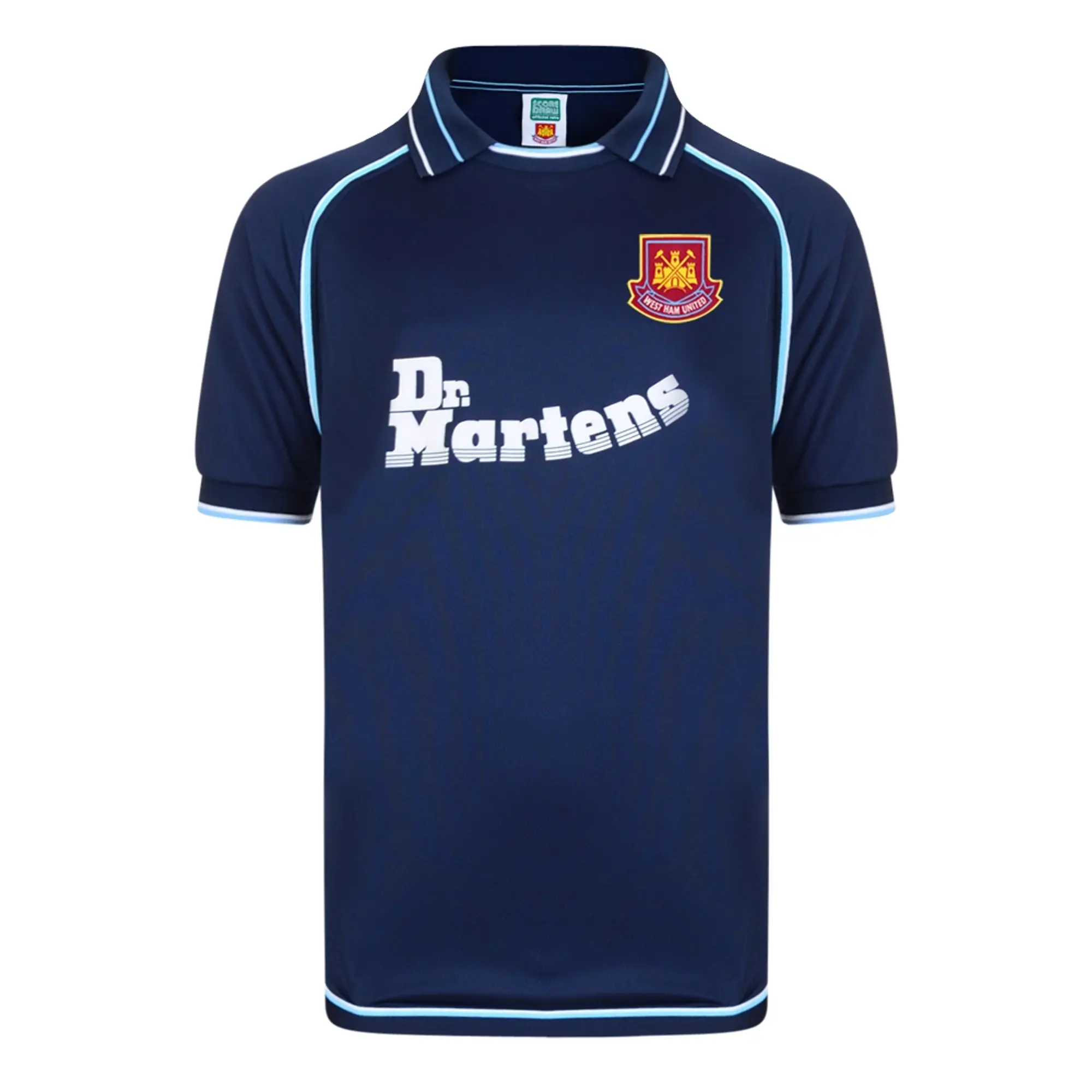 Score Draw Retro West Ham United 2000 Away Shirt