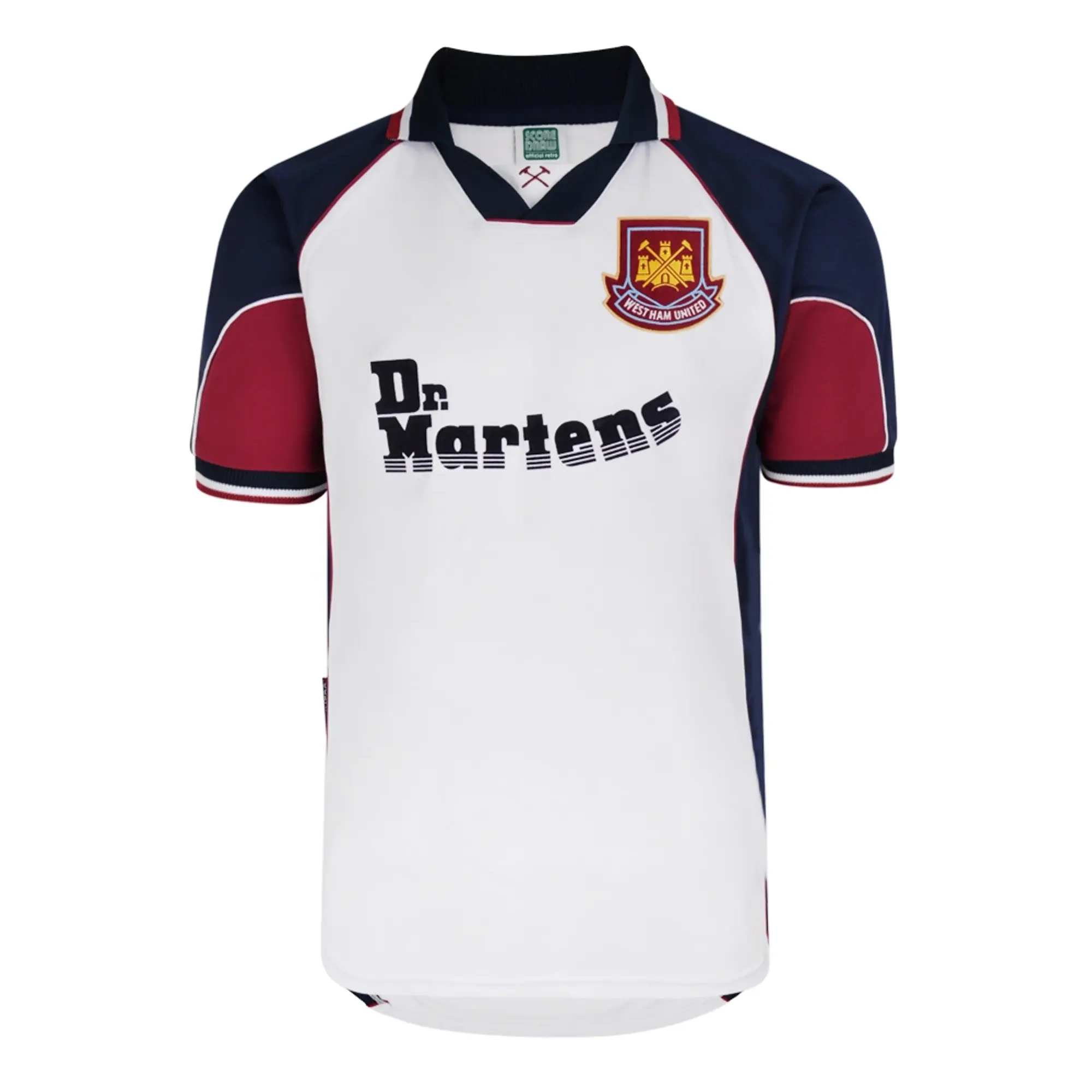 Score Draw West Ham United 1999 Away Retro Football Shirt