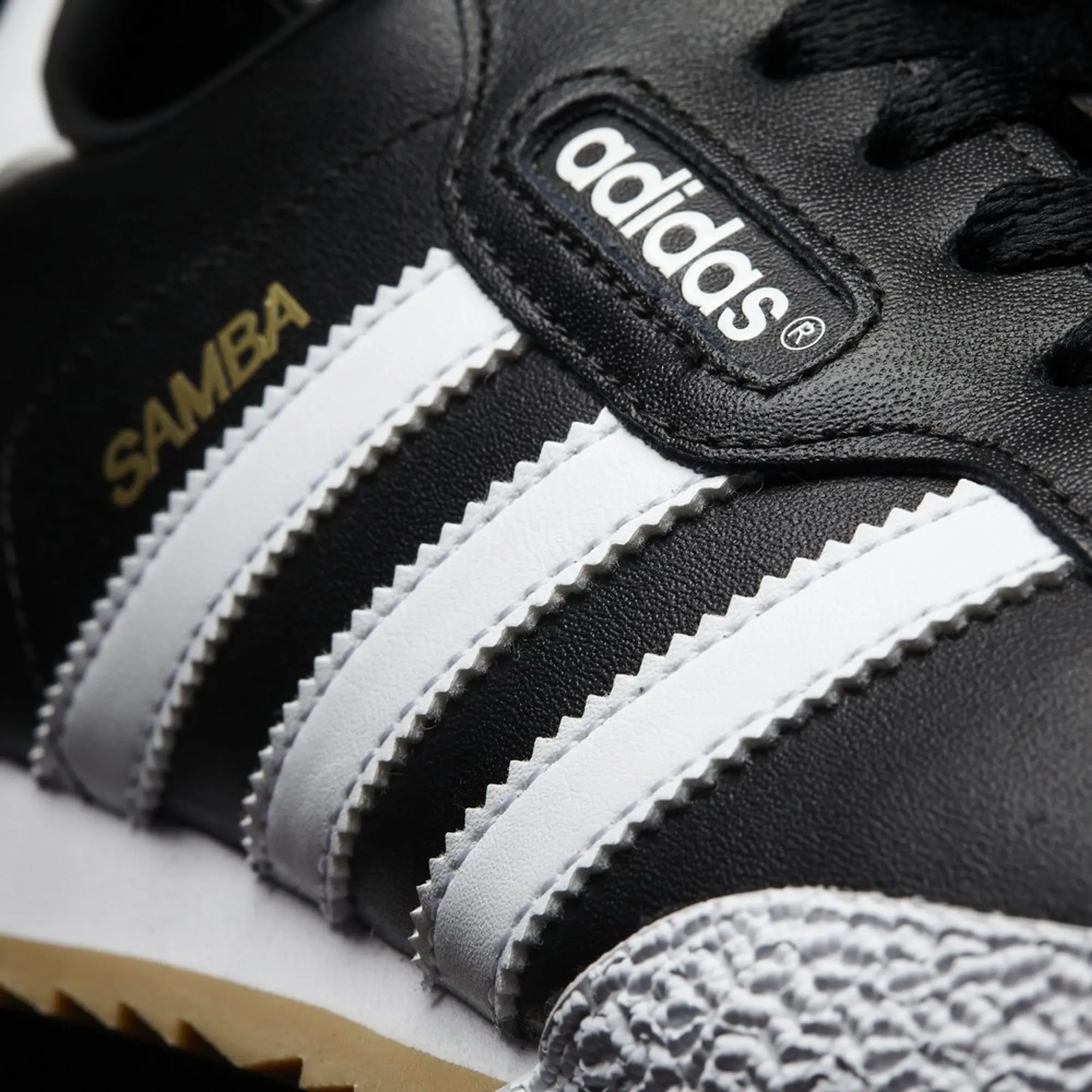 adidas Originals Mens Samba Super Black Textile Leather Indoor Soccer Shoes Trainers (archived)