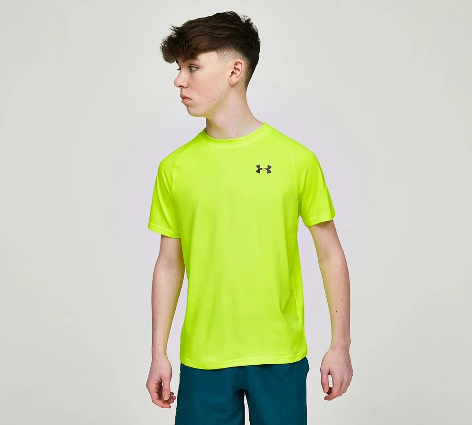 Under Armour Junior Tech 2.0 Short Sleeve T-Shirt - Yellow - Size L/B - Yellow