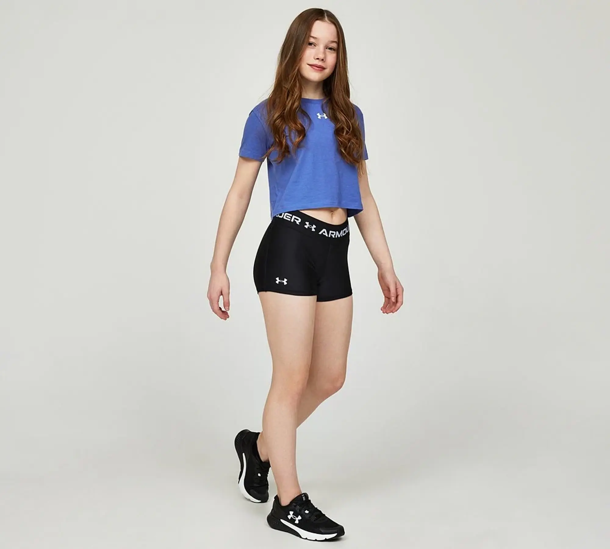 Under Armour Girls HeatGear Armour Shorty - Black - Size XL/G - Black
