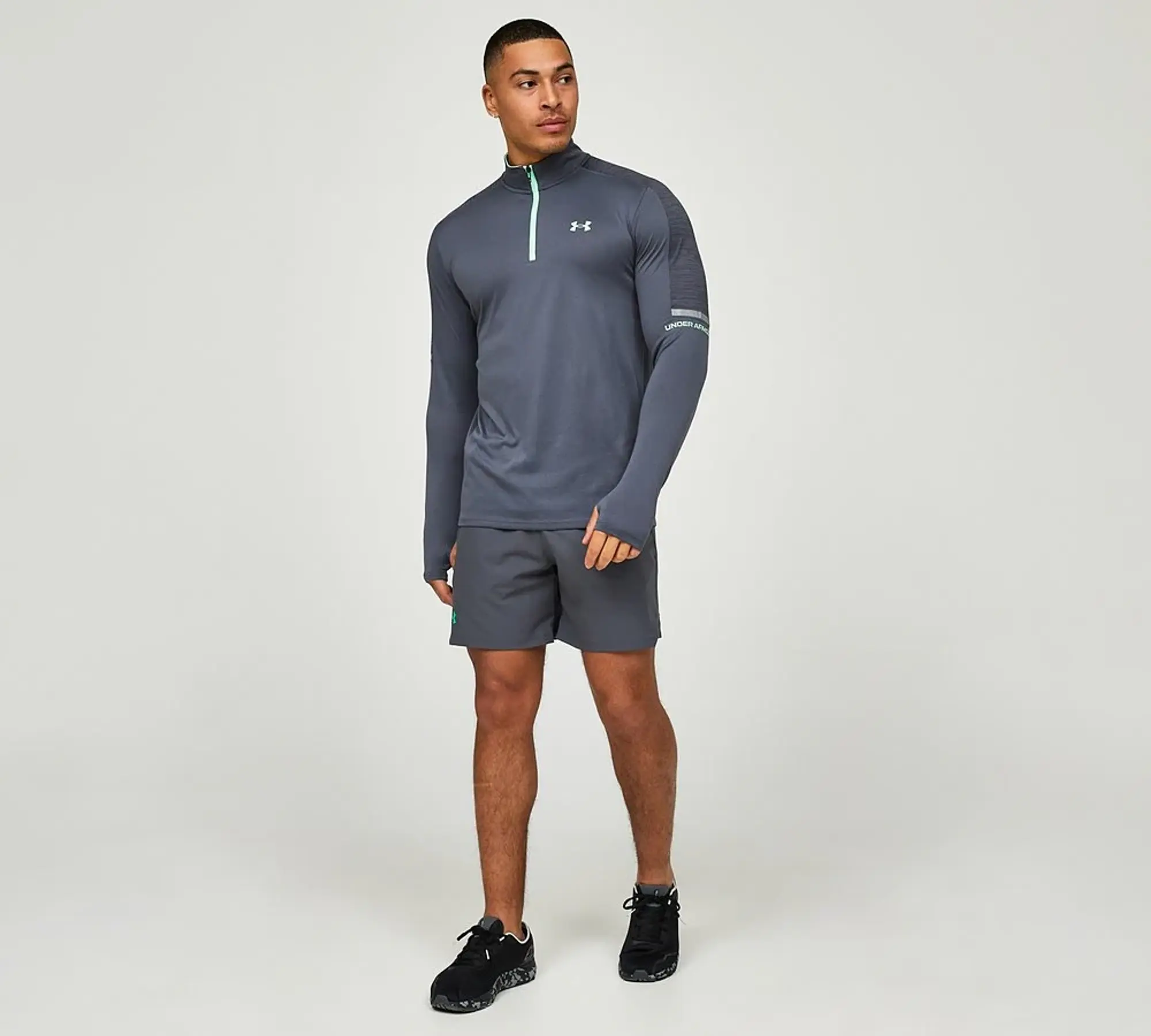 Under Armour UA Tech Quarter Zip Top - Grey - Size S - Grey