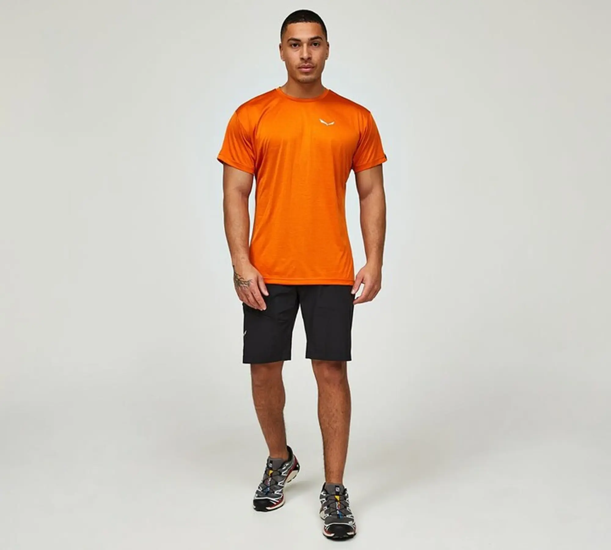 Salewa Puez Dry Melange T-Shirt - Orange - Size XL - Orange