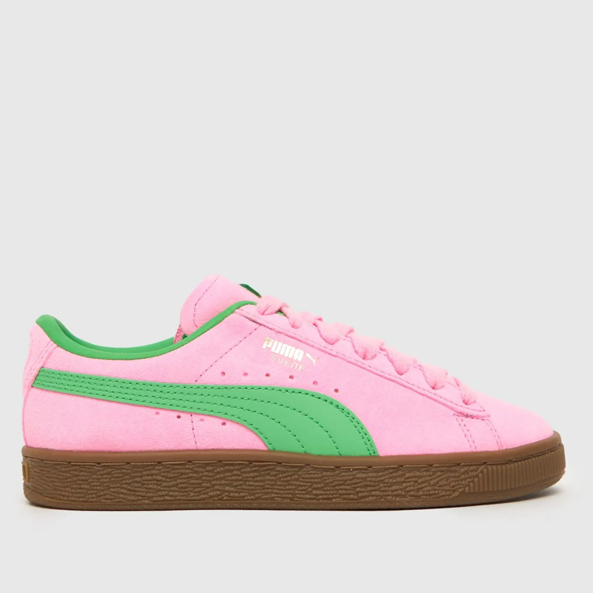 PUMA pink multi suede terrace Girls Youth trainers 396963 02 FOOTY.COM