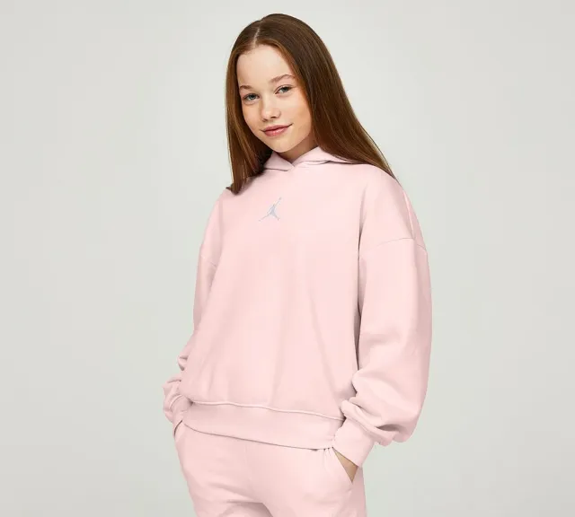Hooded Sweatshirt for Girls Jordan Jordan Hbr Flc Po Hoodie Pink