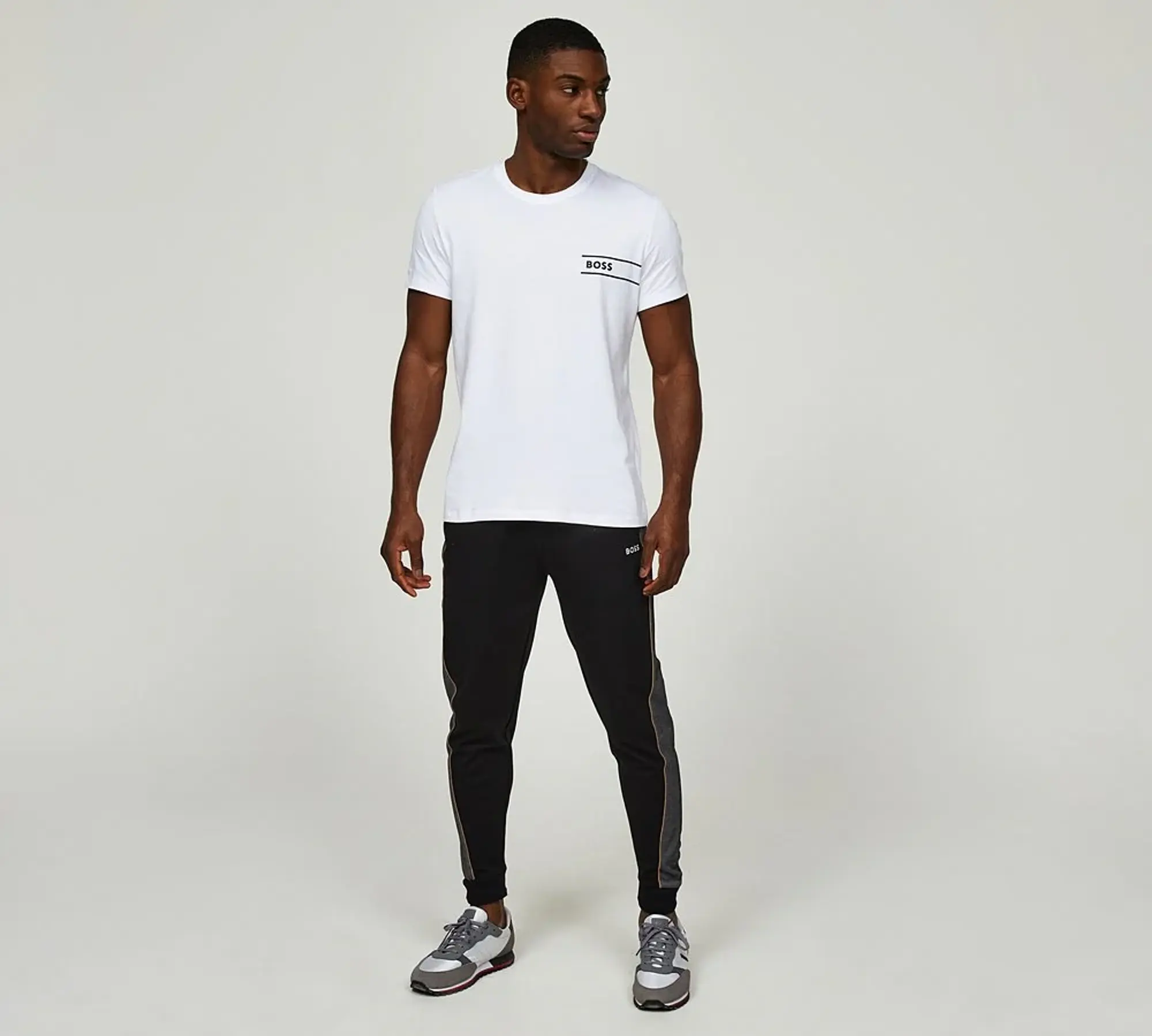 Boss Logo Crew Neck T Shirt - White