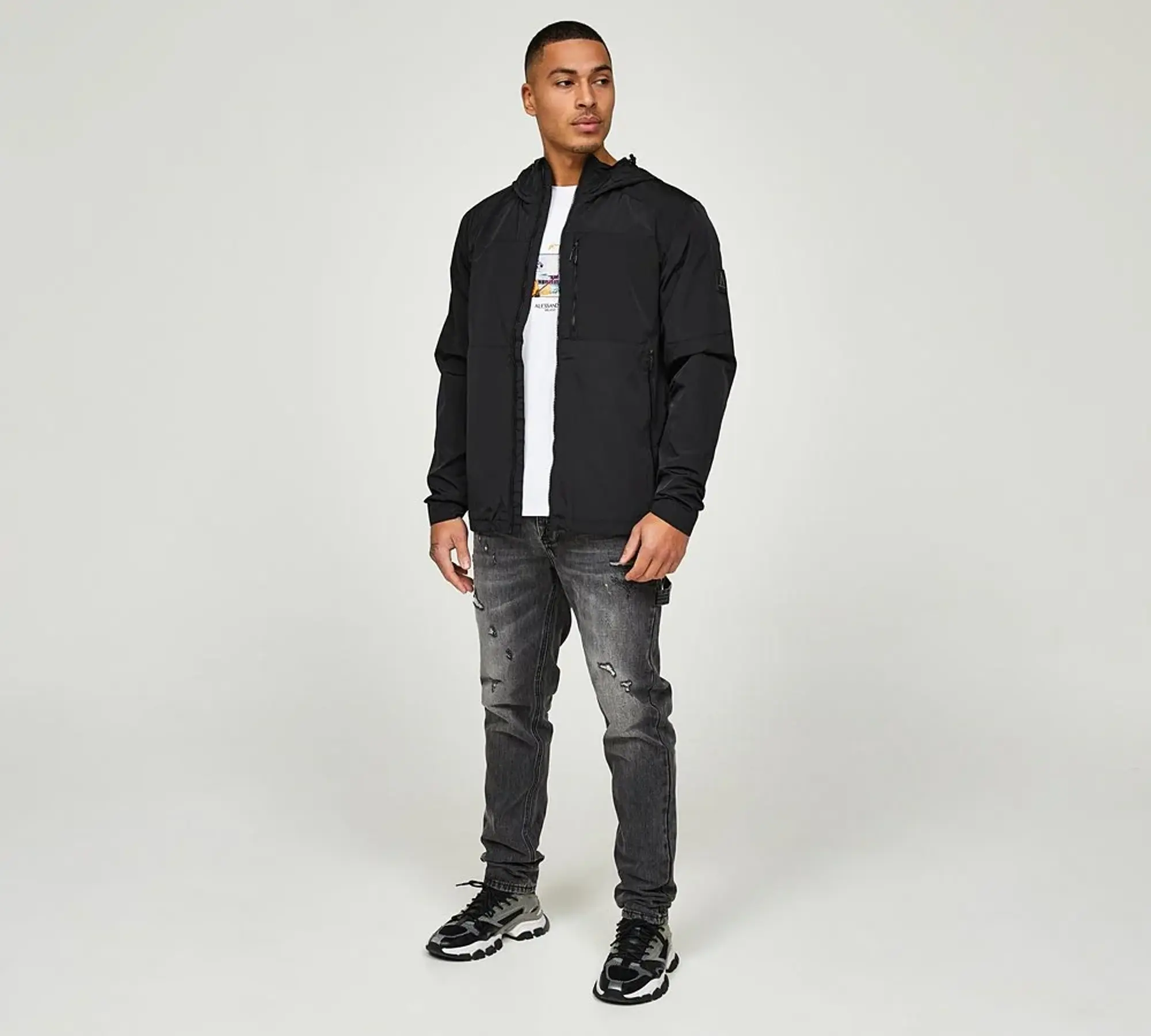 Alessandro Zavetti Ostuni Windbreaker - Black - Size S - Black