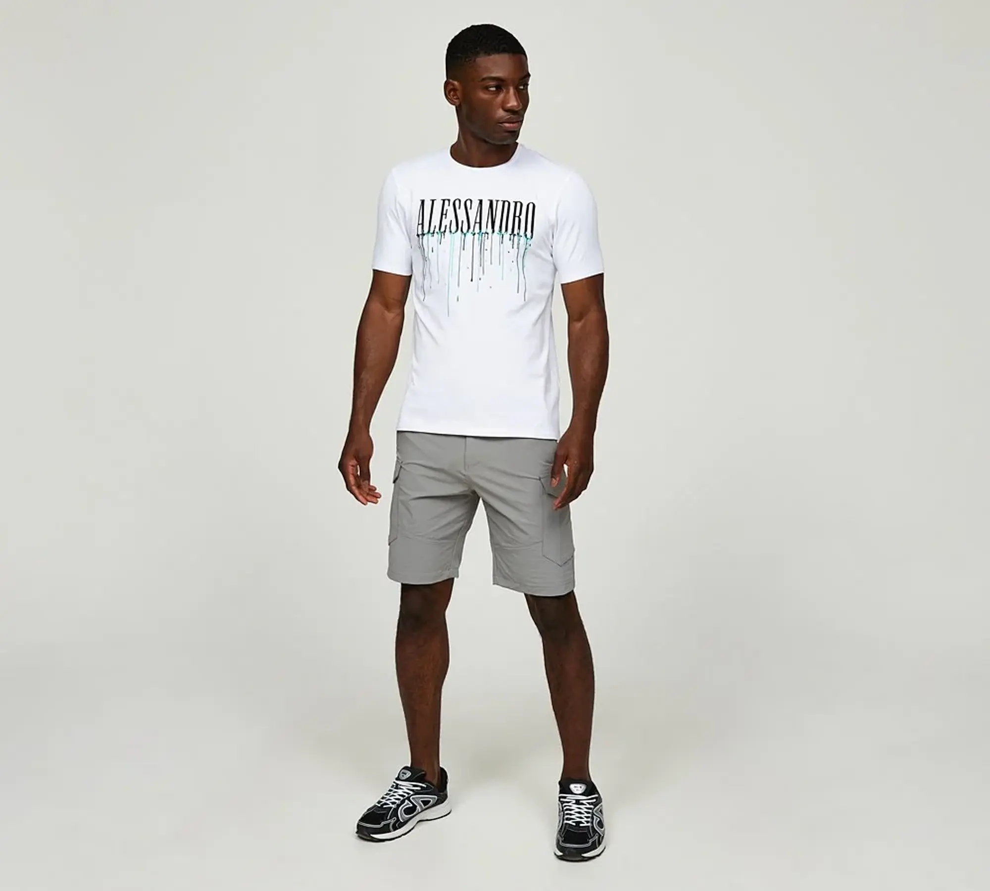 Alessandro Zavetti Nardo Woven Cargo Short - Light Grey