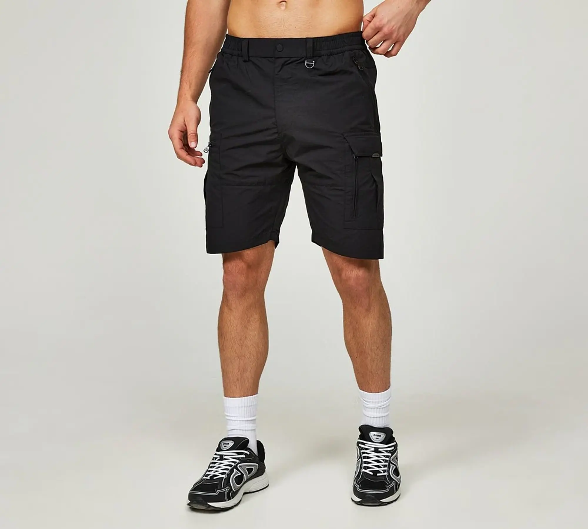 Alessandro Zavetti Soleto Woven Cargo Short - Jet Black