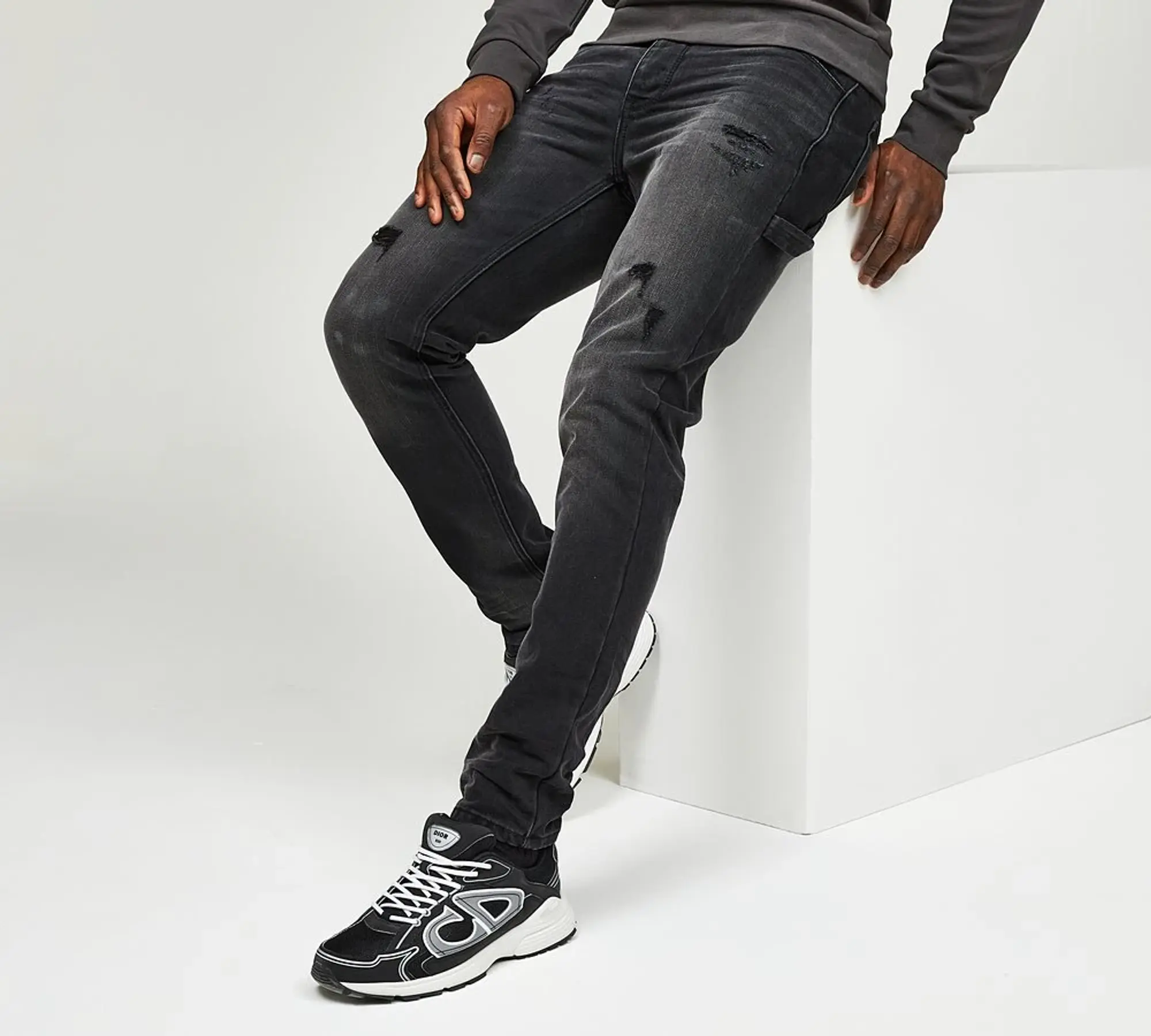 Alessandro Zavetti Vandalo Loose Fit Denim Jean - Black Wash