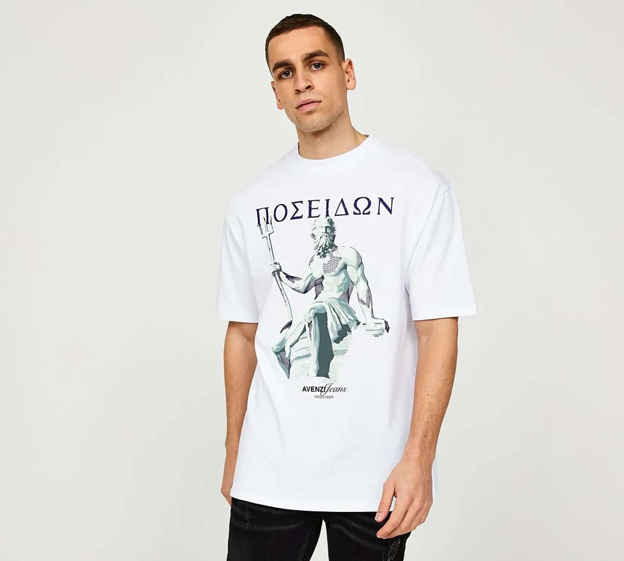 Avenzi Neptune Boxy T-Shirt - White - Size 2XL - White | AVZ 165