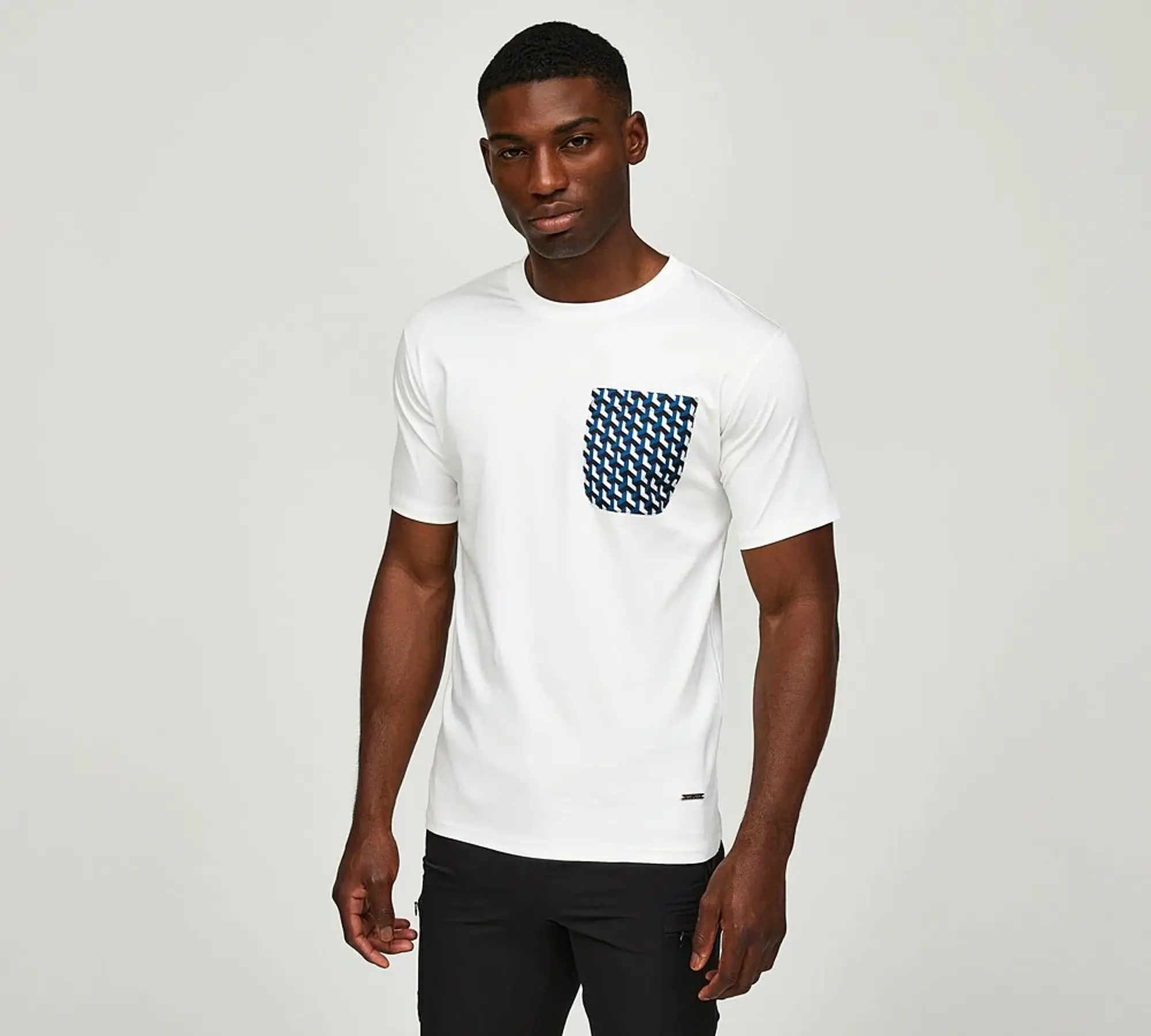 Belier Illusion Print Pocket T-Shirt - White - Size XL - White