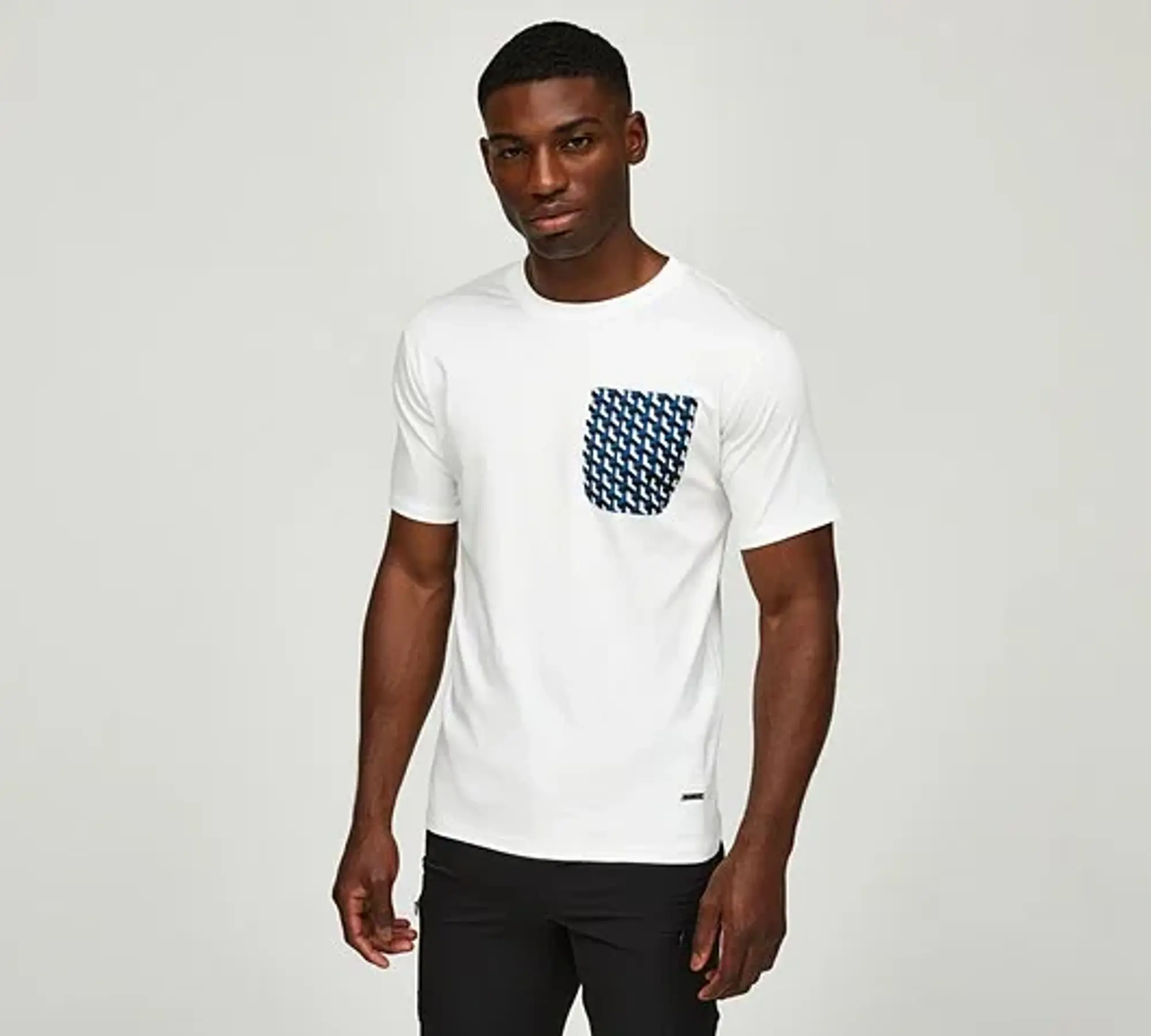 Belier Illusion Print Pocket T-Shirt - White - Size XL - White