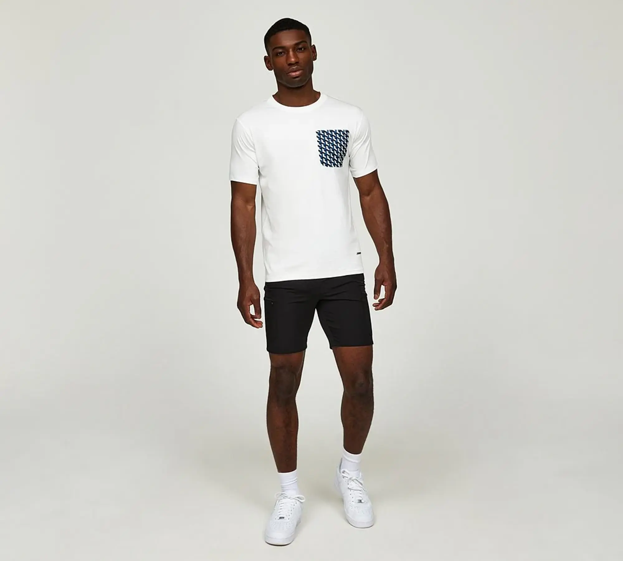Belier Illusion Print Pocket T-Shirt - White - Size XL - White