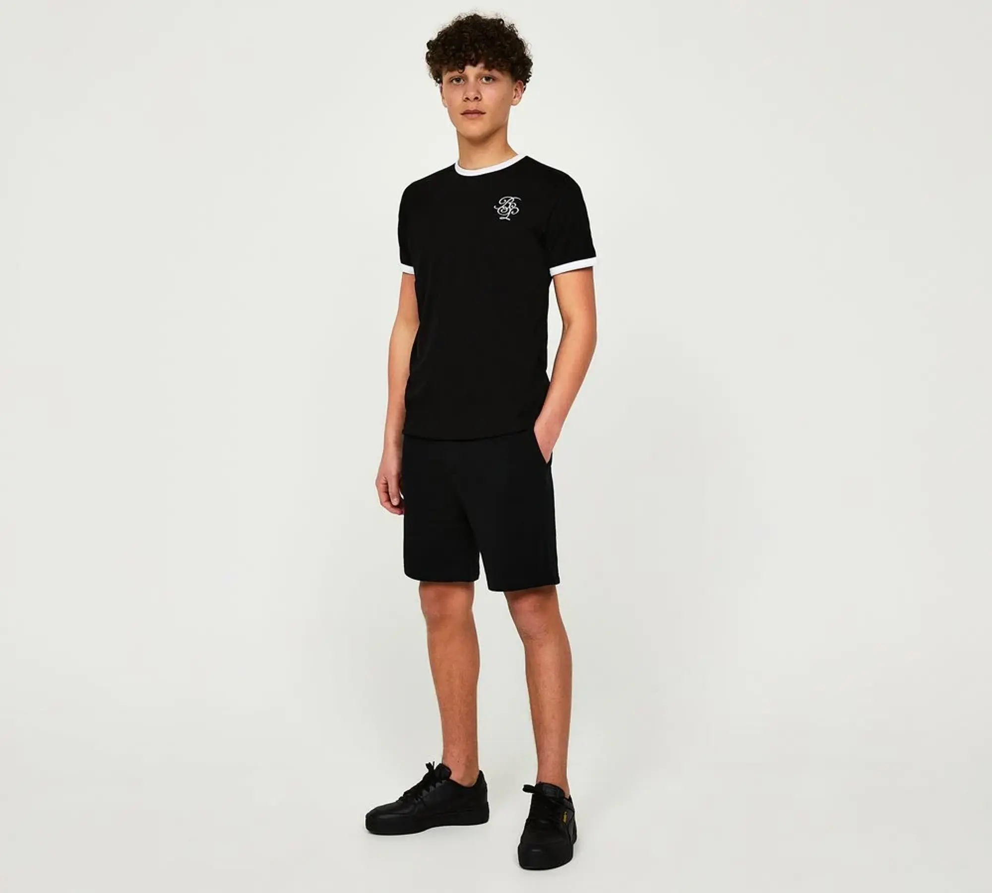 Brave Soul Junior Fleece Short - Black - Size 9-10Y - Black