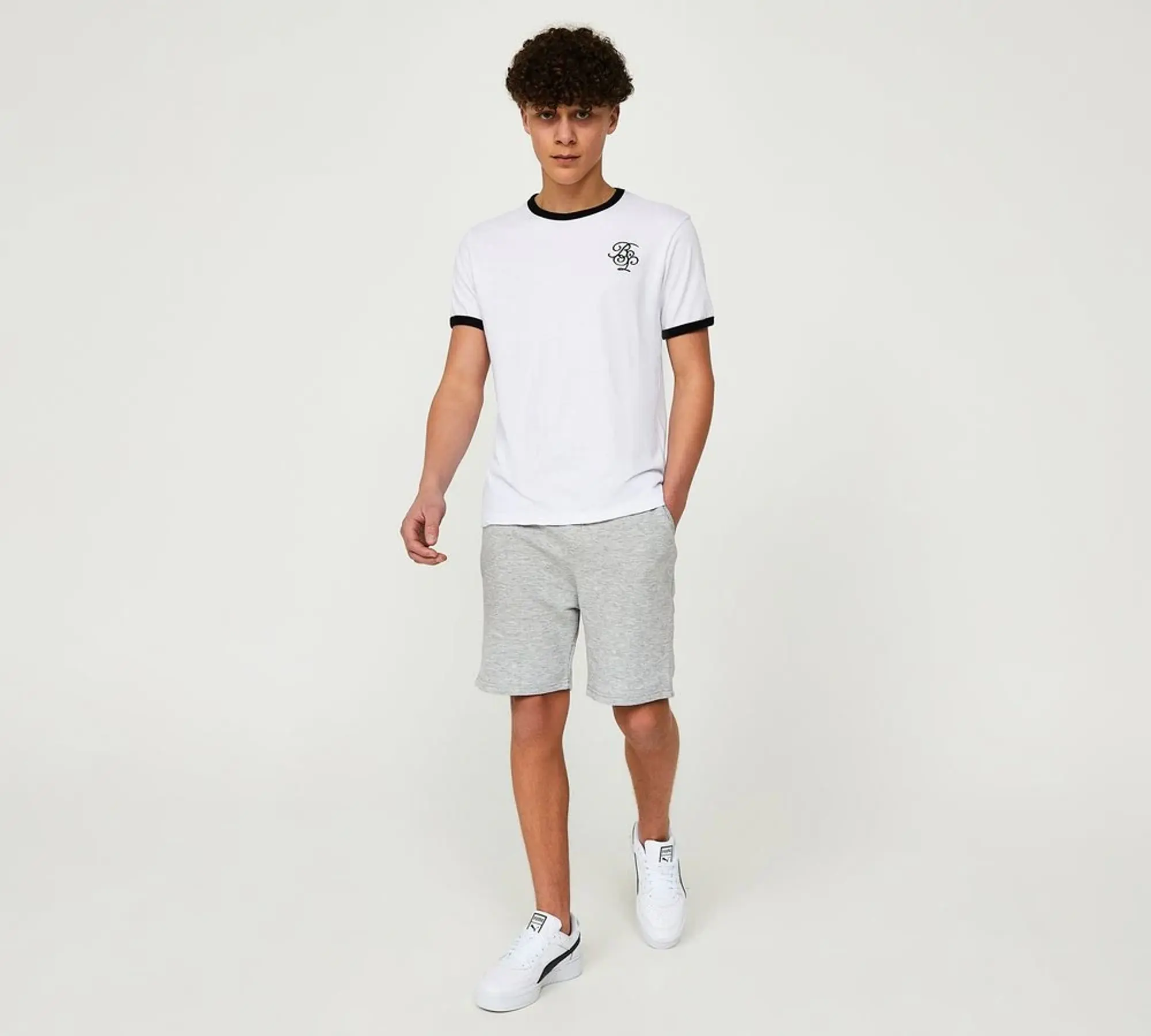Brave Soul Junior Fleece Short - Grey - Size 9-10Y - Grey