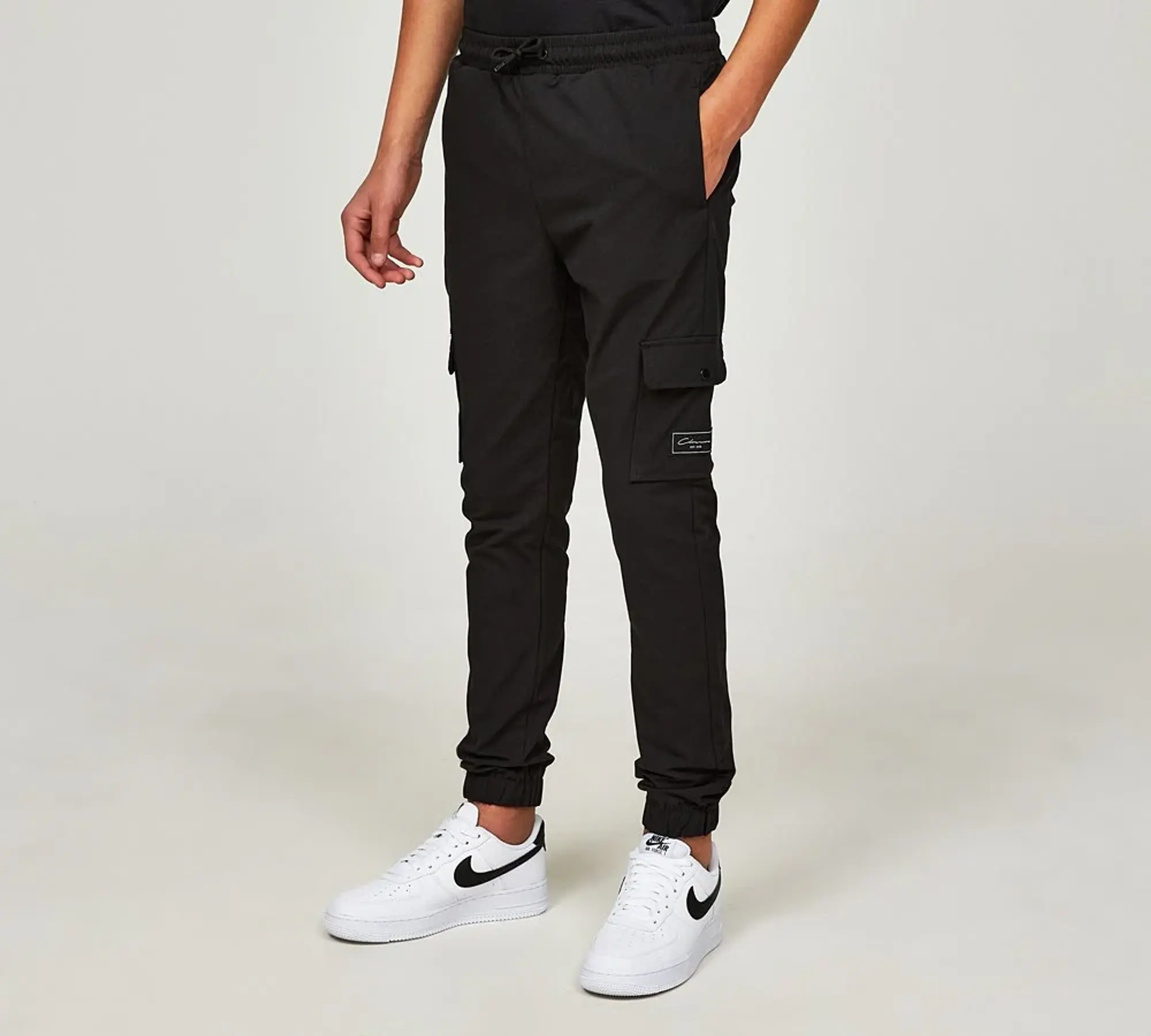 Closure London Junior Cargo Utility Woven Pant - Black - Size M/B - Black
