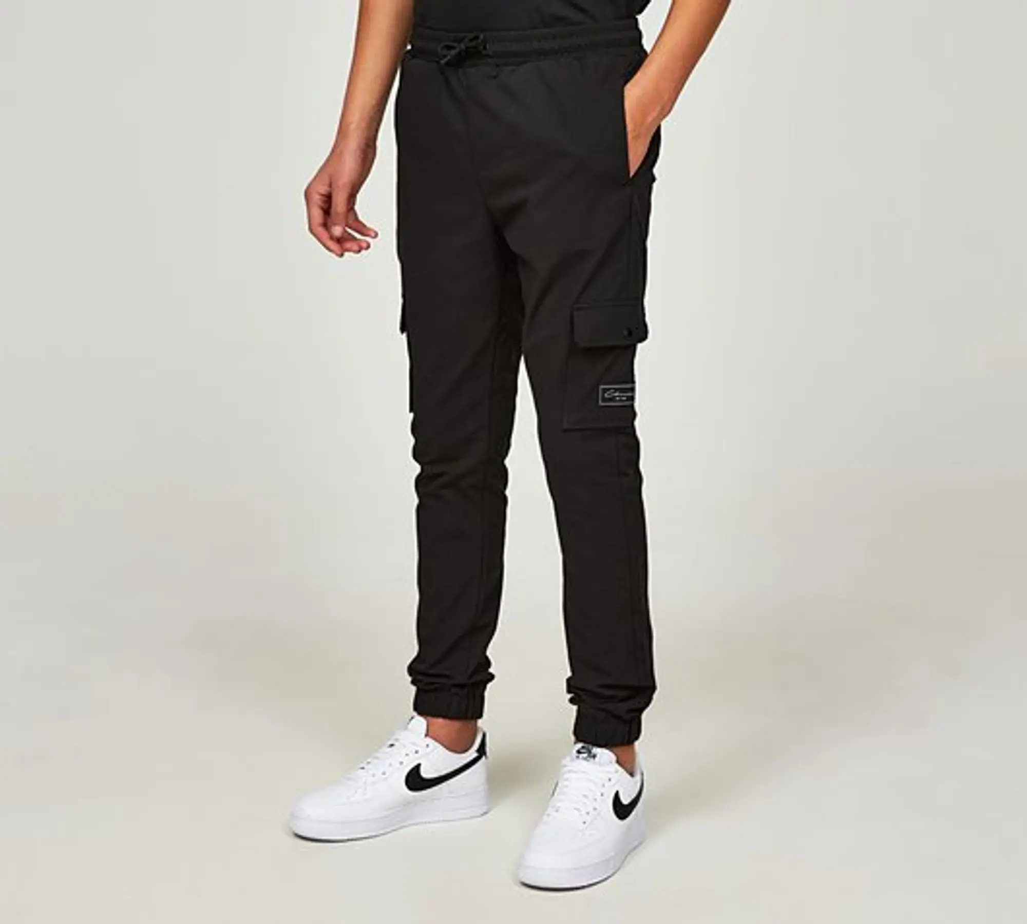 Closure London Junior Cargo Utility Woven Pant - Black - Size M/B - Black