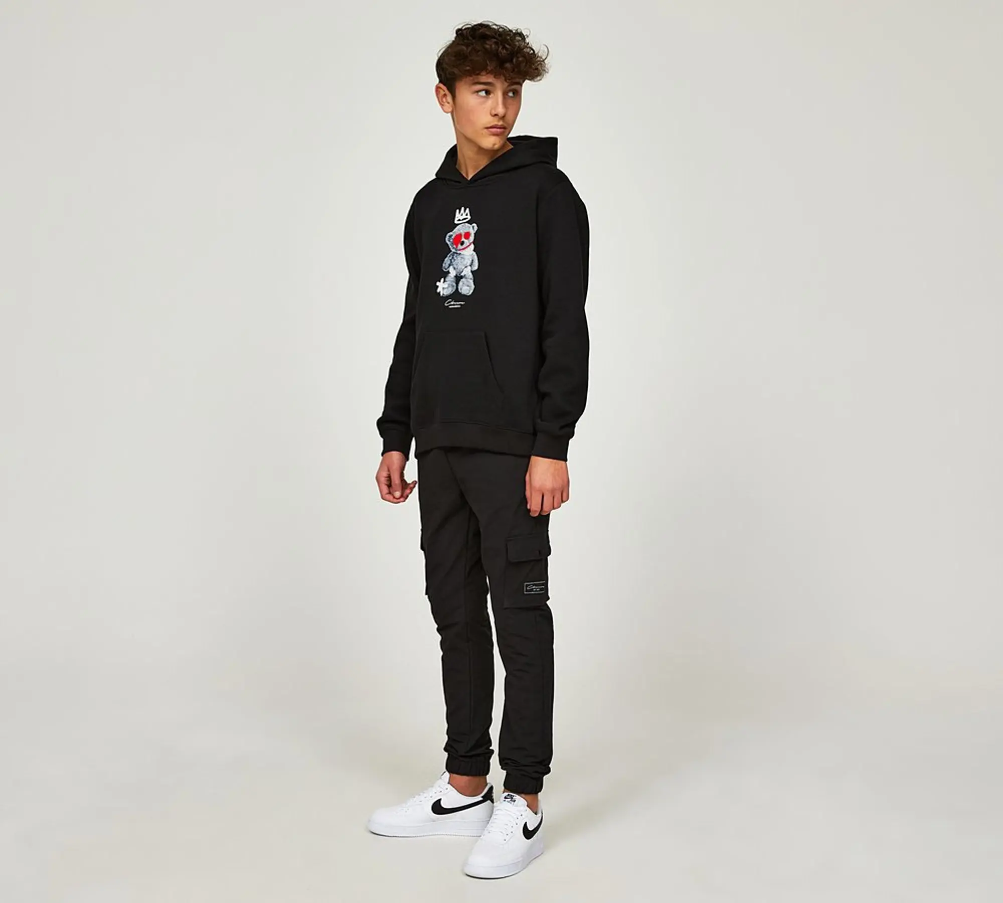 Closure London Junior Cargo Utility Woven Pant - Black - Size M/B - Black
