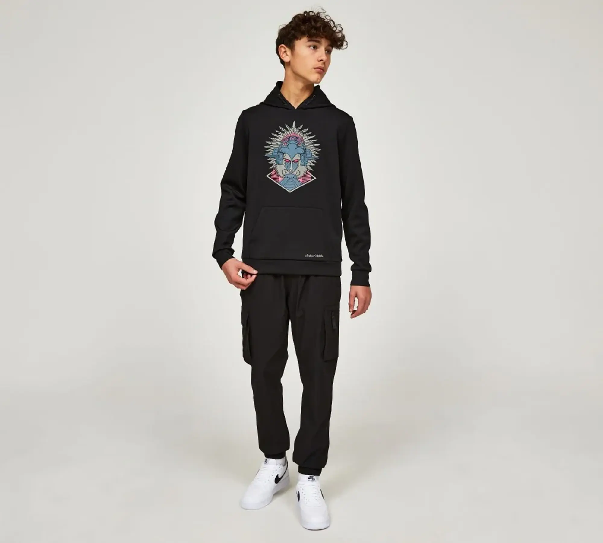 Condemned Nation Junior Kaax Overhead Hoodie - Black - Size XL/B - Black
