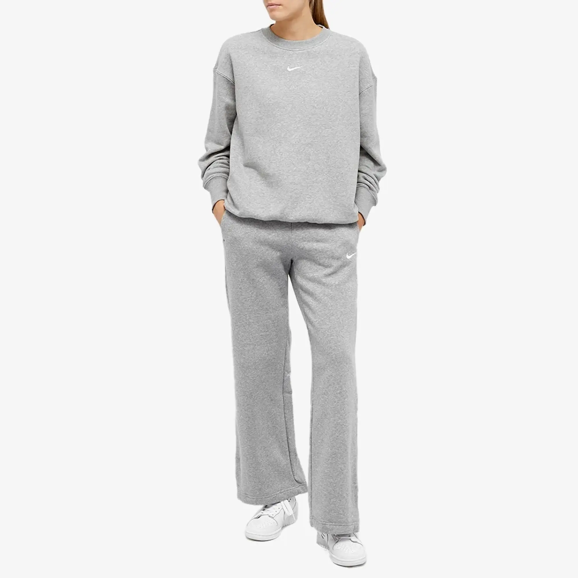 Nike Women's Phoenix Fleece Wide Pant Dark Grey Heather/Sail