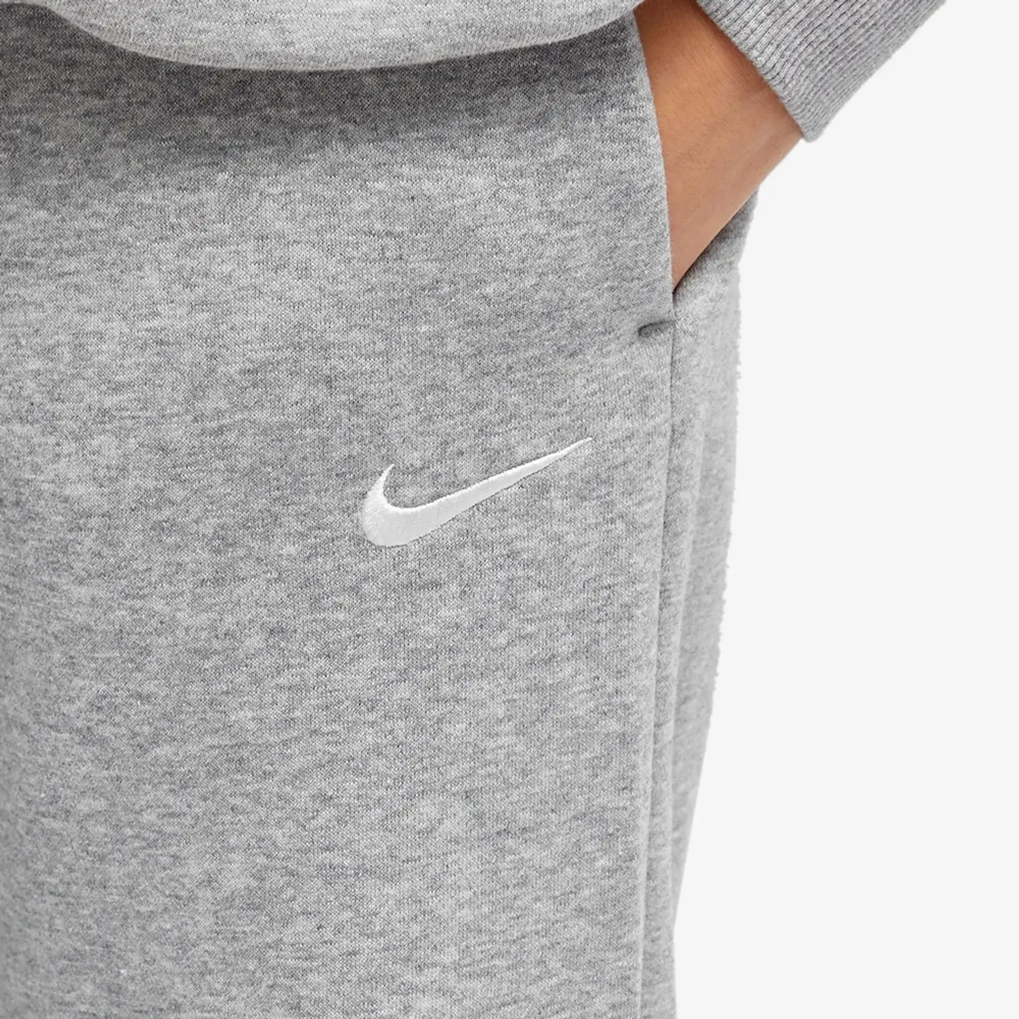 Nike Women's Phoenix Fleece Wide Pant Dark Grey Heather/Sail