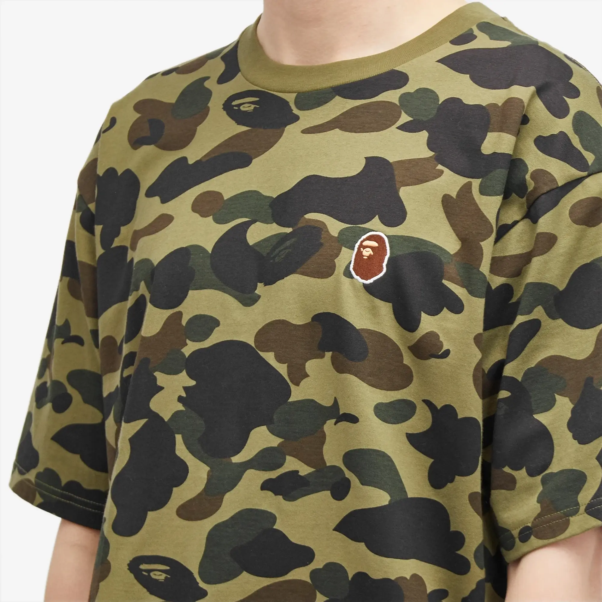 A Bathing Ape Men's 1st Camo One Point T-Shirt Green