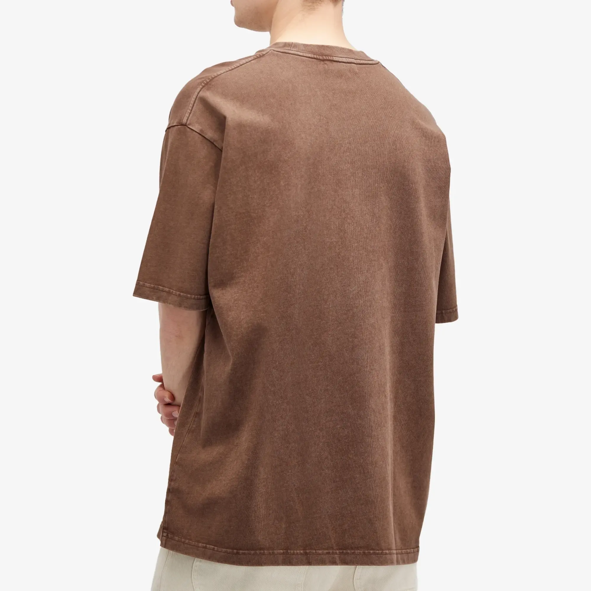 A Bathing Ape Men's One Point Acid Wash T-Shirt Brown