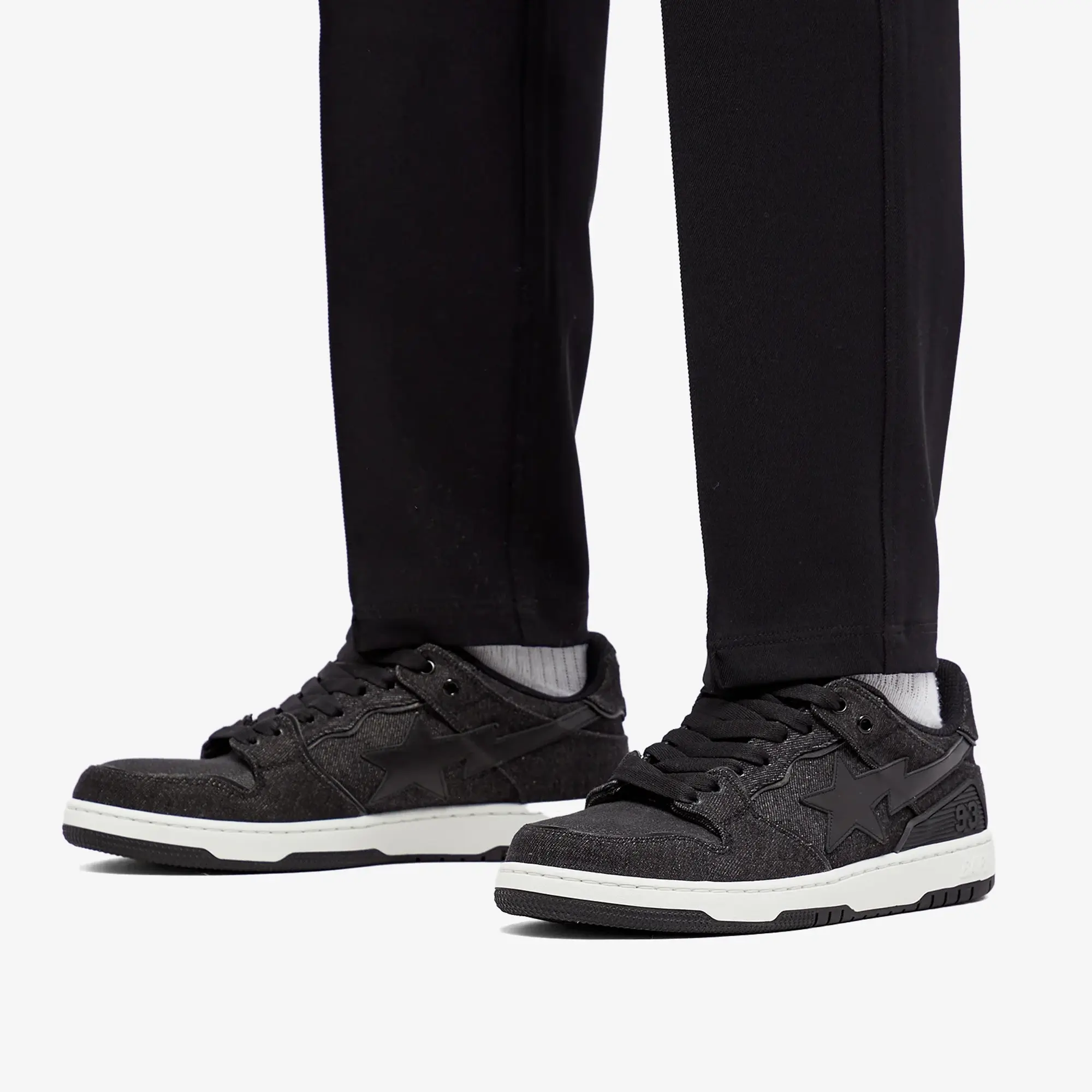 Sneakers A Bathing Ape Bape Sk8 Sta Denim Black Eur 44
