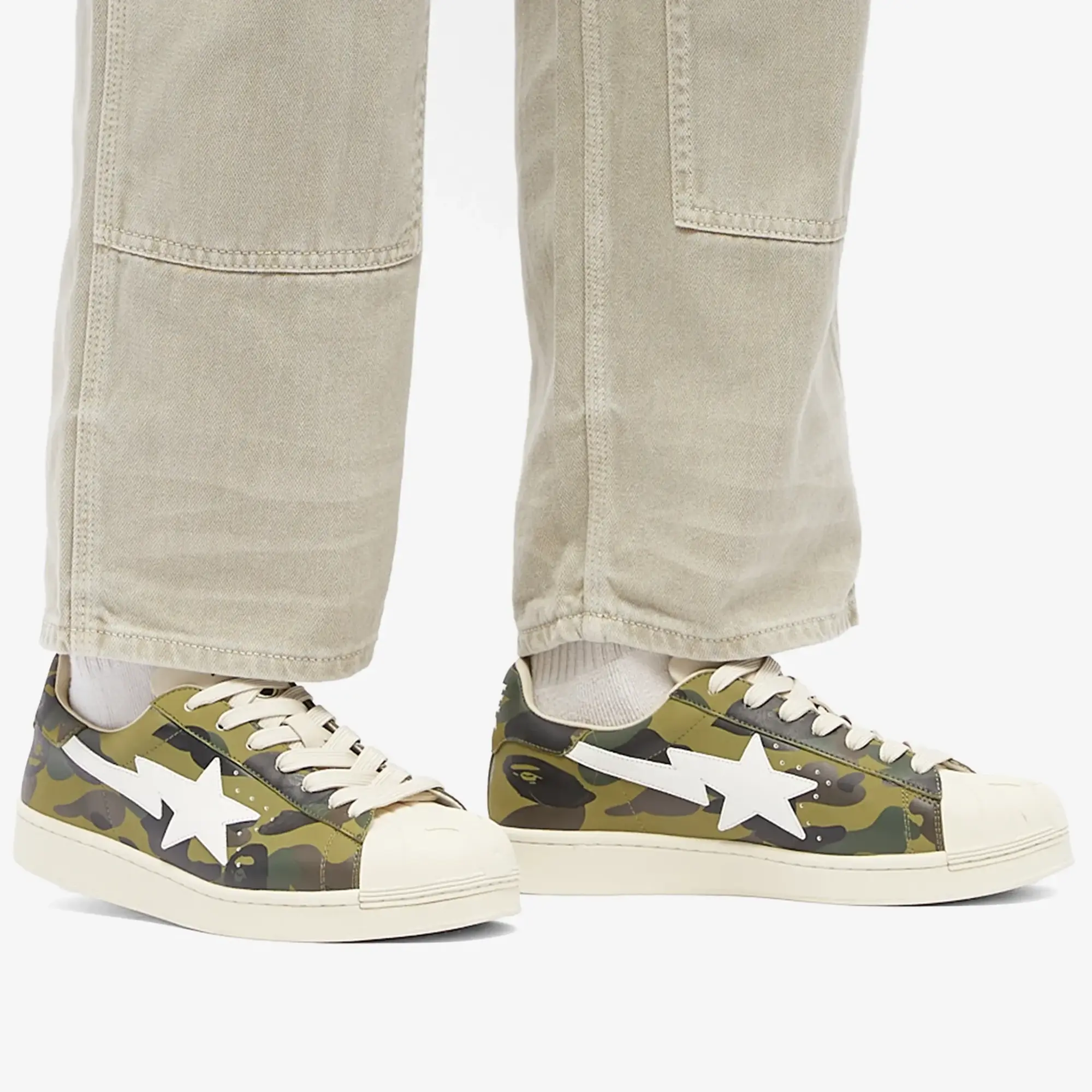 Sneakers A Bathing Ape Skull Sta 1St Camo Green Eur 41