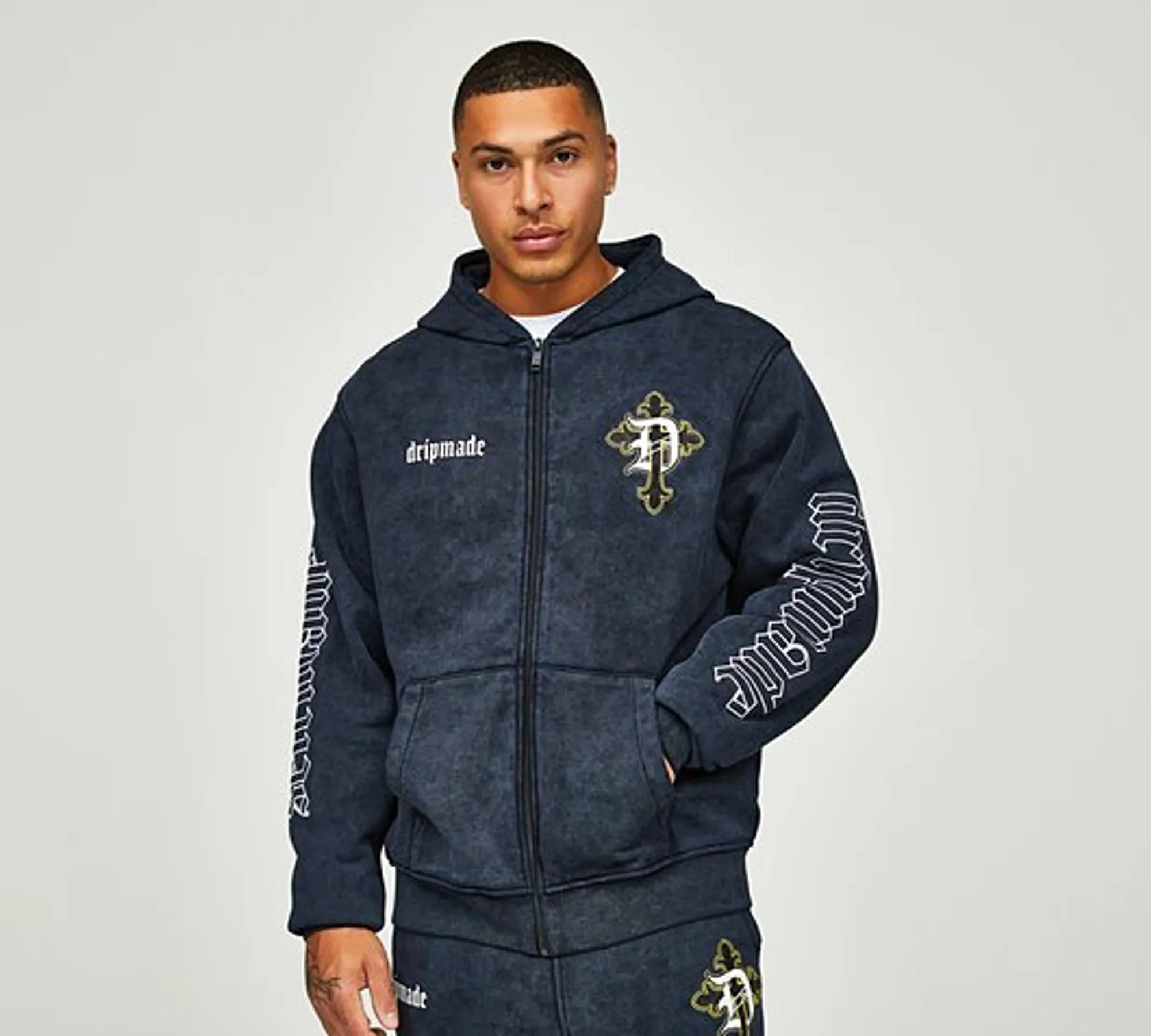 極美品✨ ルネ 21AW Anytime Hoodie フーディードレス 36 Dripmade Amity Gradient Zip Through Hoodie - Navy - Size L - Navy