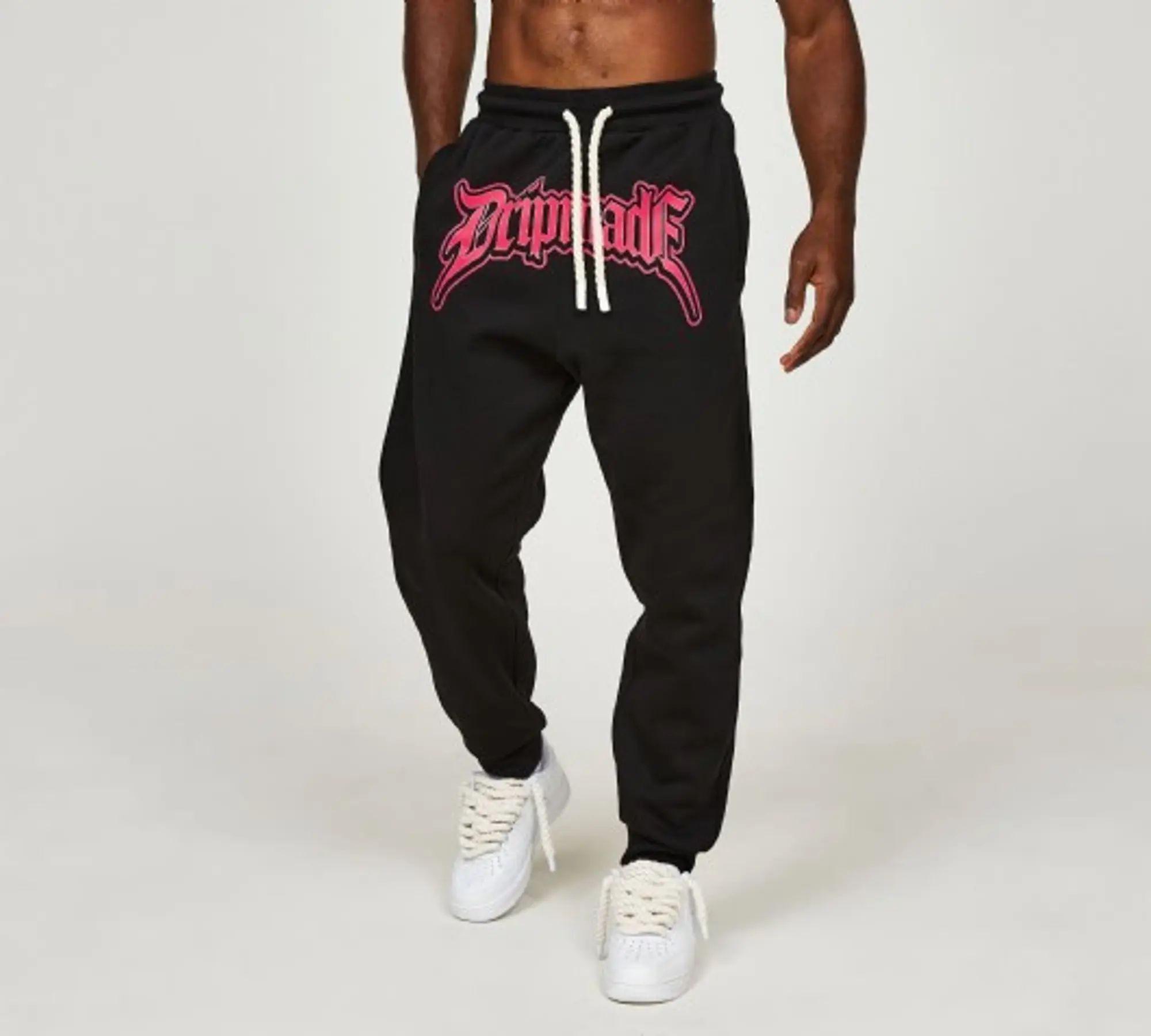 Black and pink joggers on sale