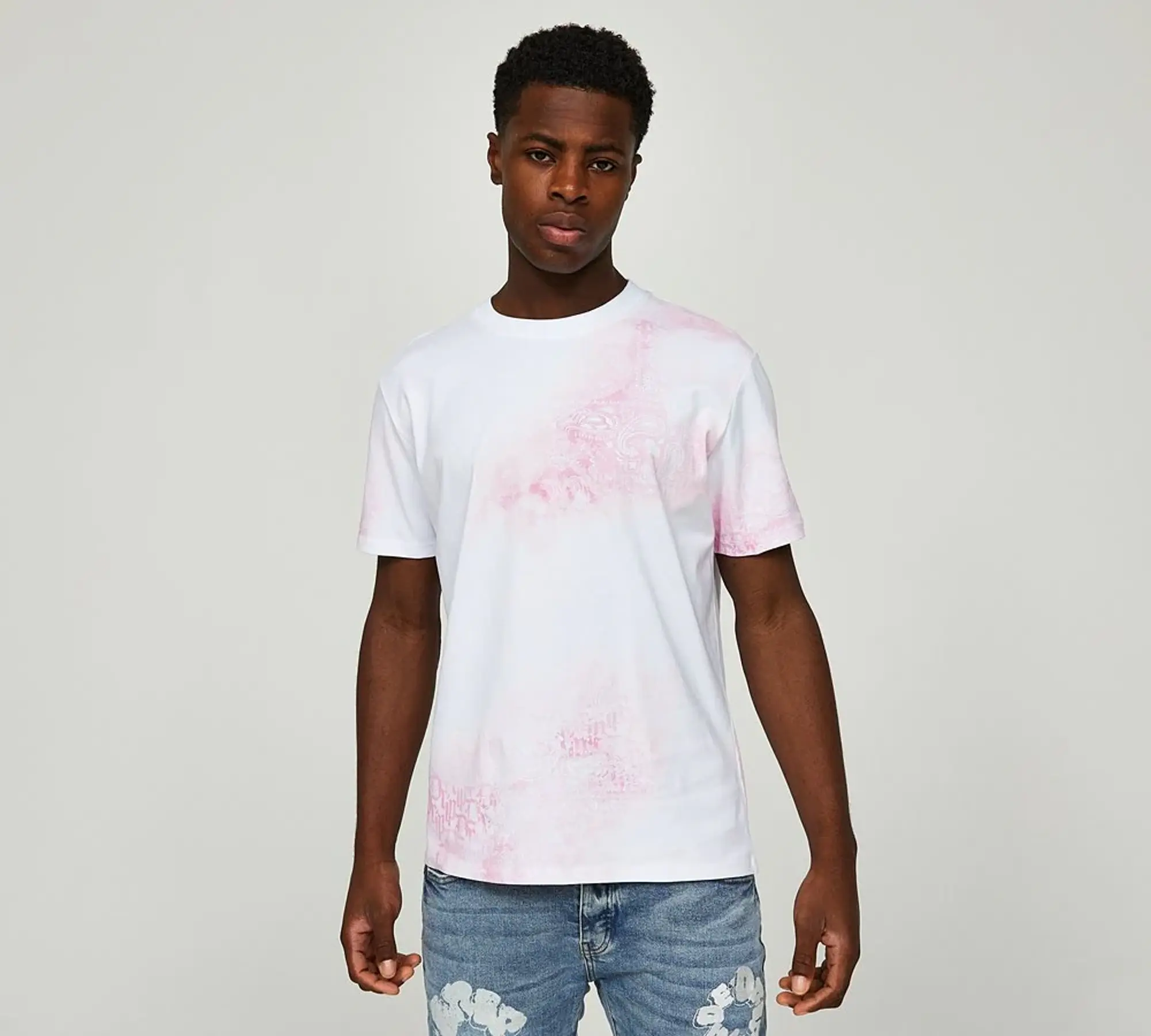Dripmade Outlaw AOP Boxy Fit T-Shirt  - White - Size L - White