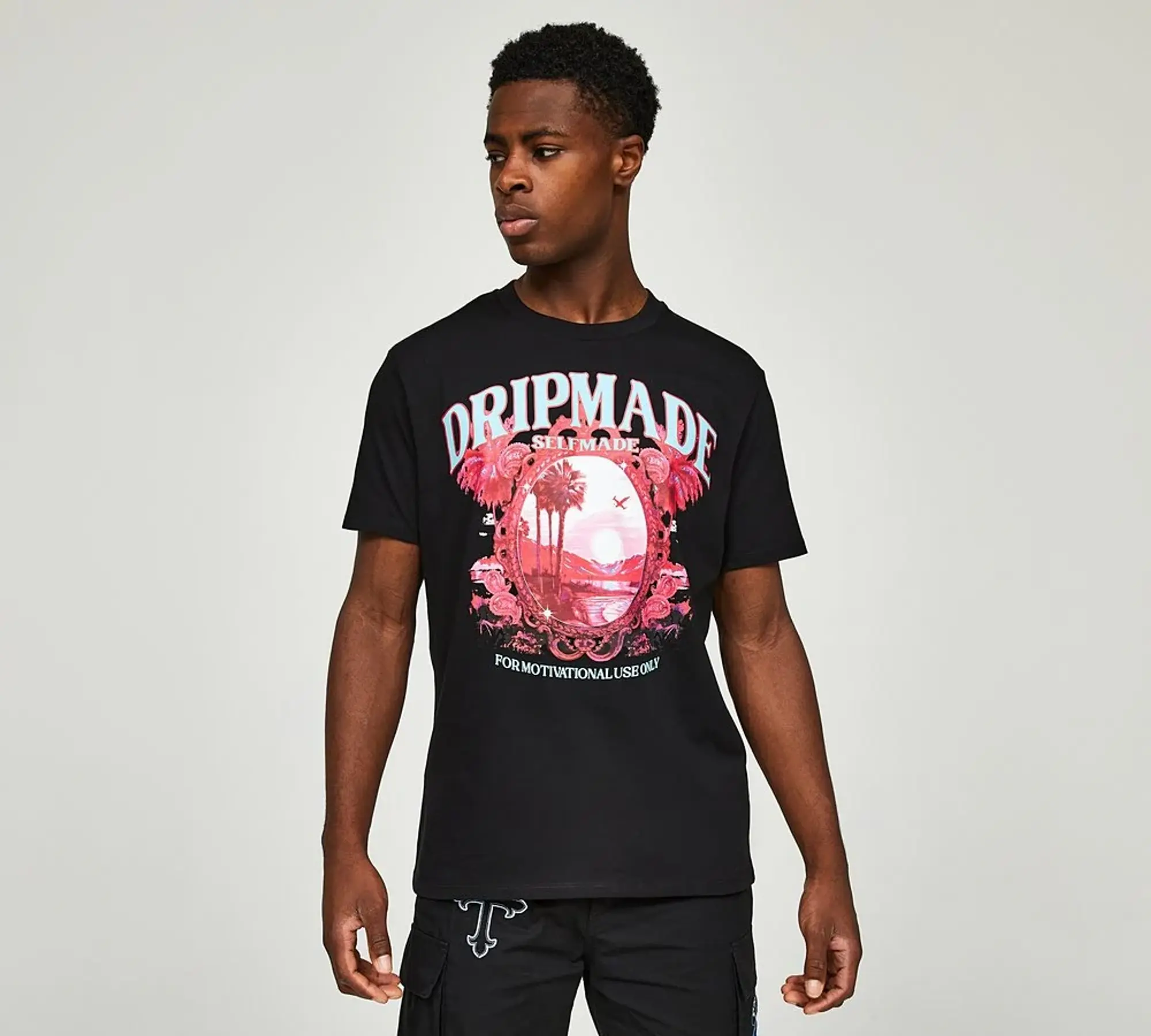 Dripmade Paradise Boxy Fit T-Shirt - Black - Size XS - Black