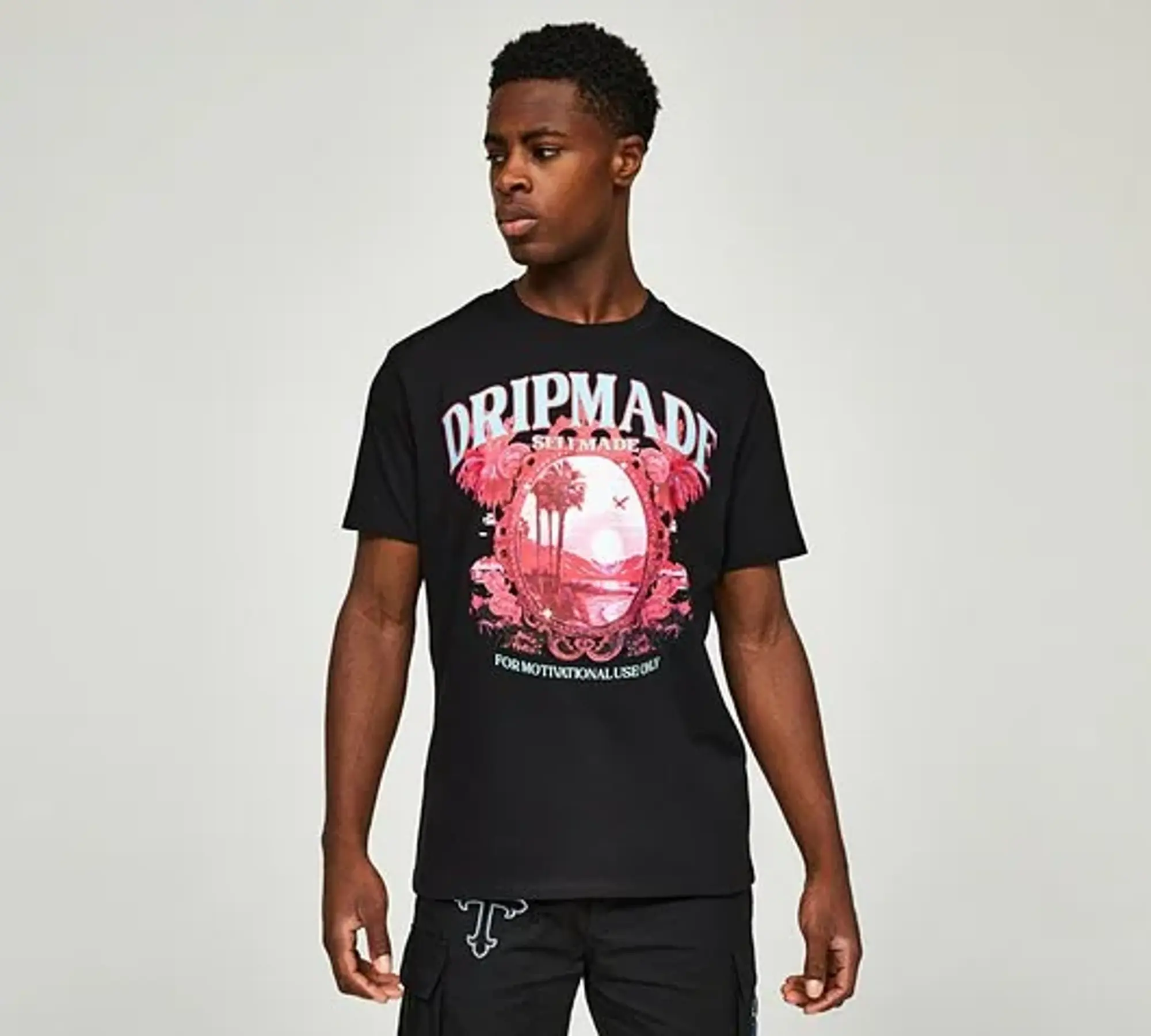 Dripmade Paradise Boxy Fit T-Shirt - Black - Size XS - Black
