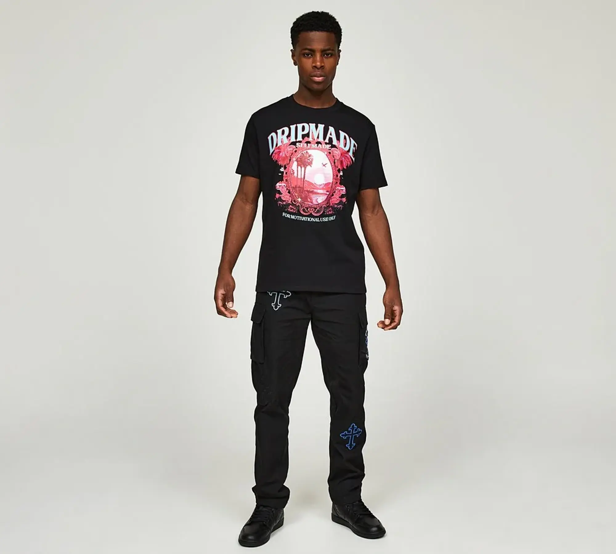 Dripmade Paradise Boxy Fit T-Shirt - Black - Size XS - Black