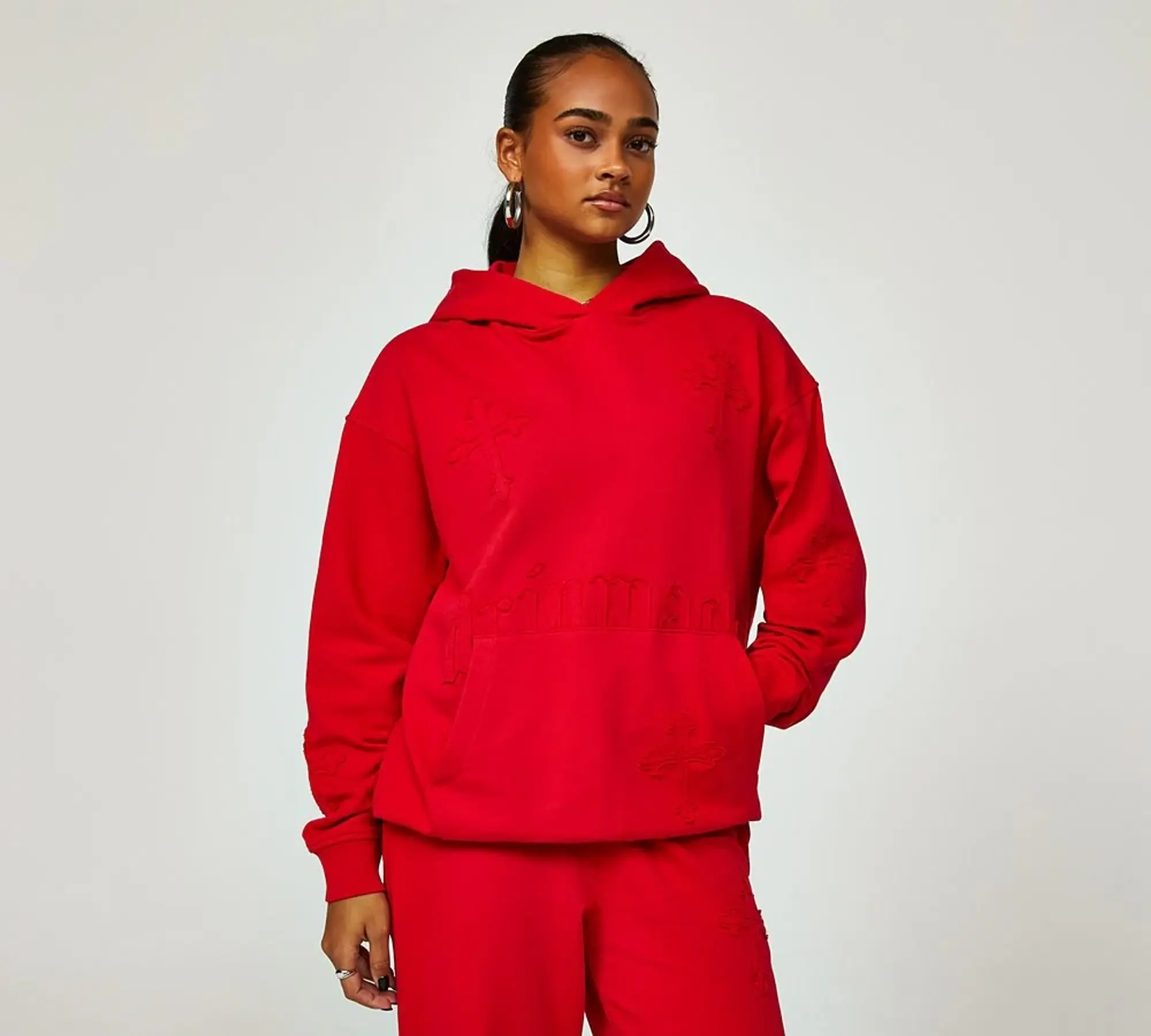 Dripmade Womens Emnity Overhead Hoodie - Red - Size S - Red