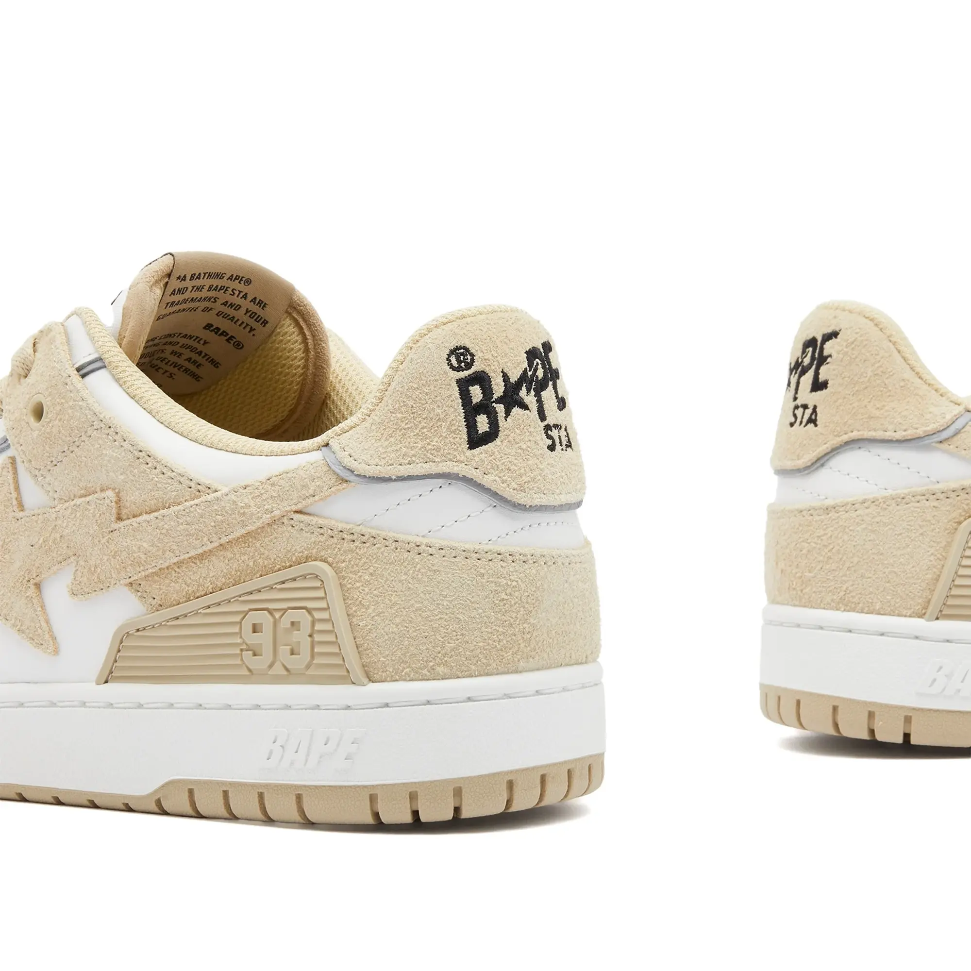 Sneakers A Bathing Ape Bape Sk8 Sta 3 M1 Beige Eur 40