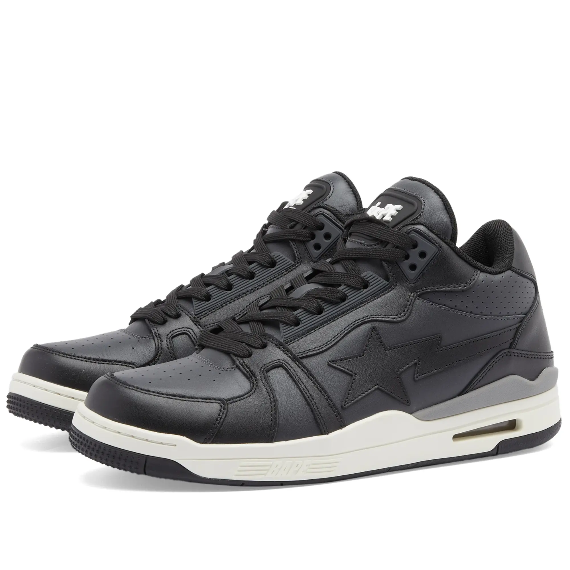 A Bathing Ape Men's Clutch Sta #1 Mid Sneaker Black