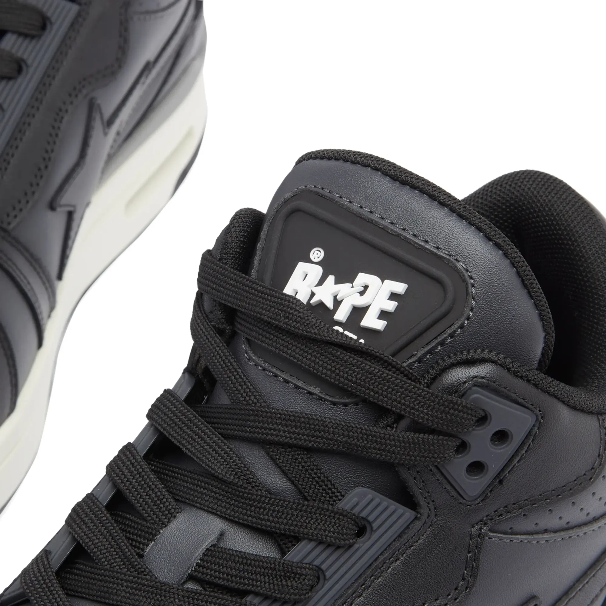 A Bathing Ape Men's Clutch Sta #1 Mid Sneaker Black