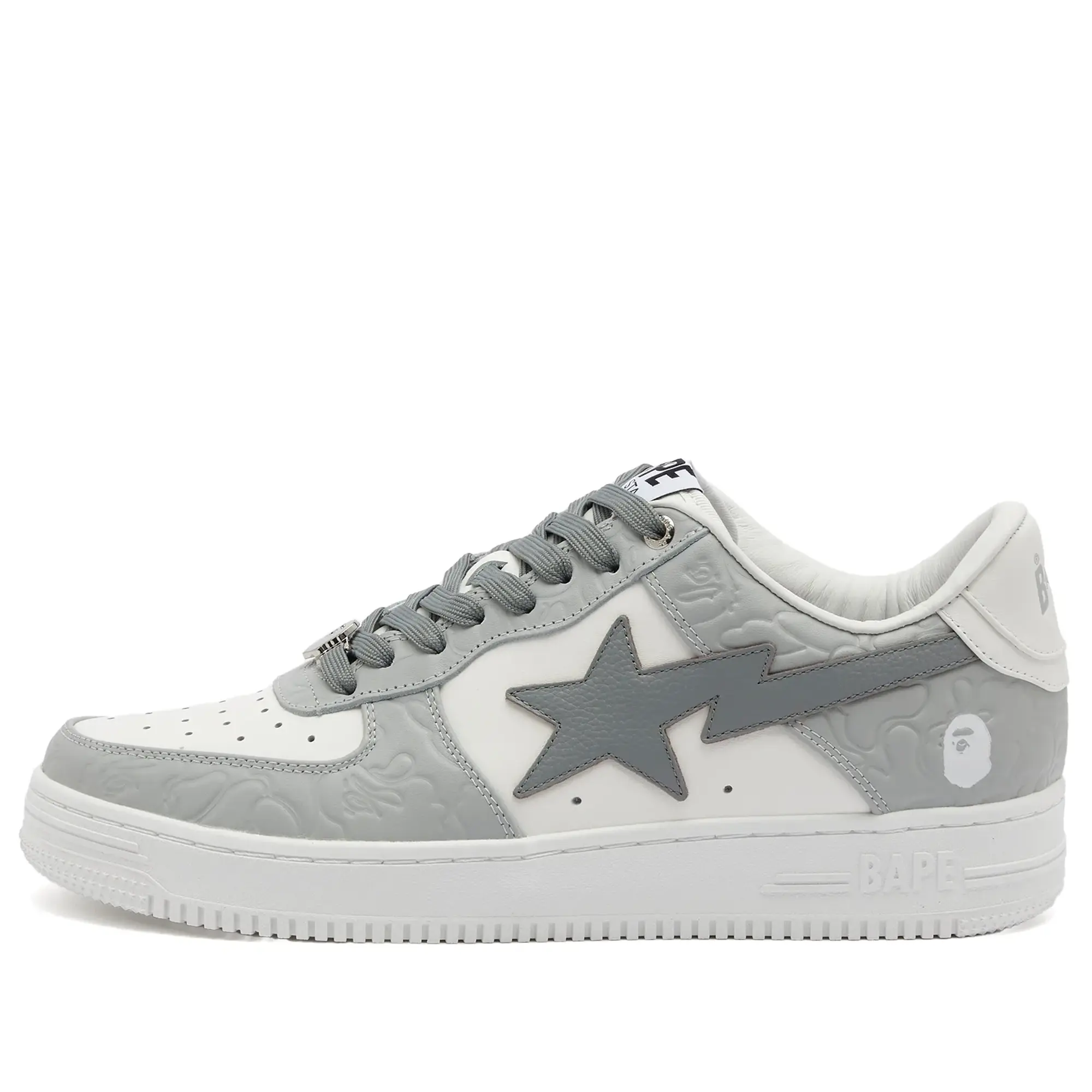 A Bathing Ape Men's BAPE Sta Nubuck Camo Sneaker Grey