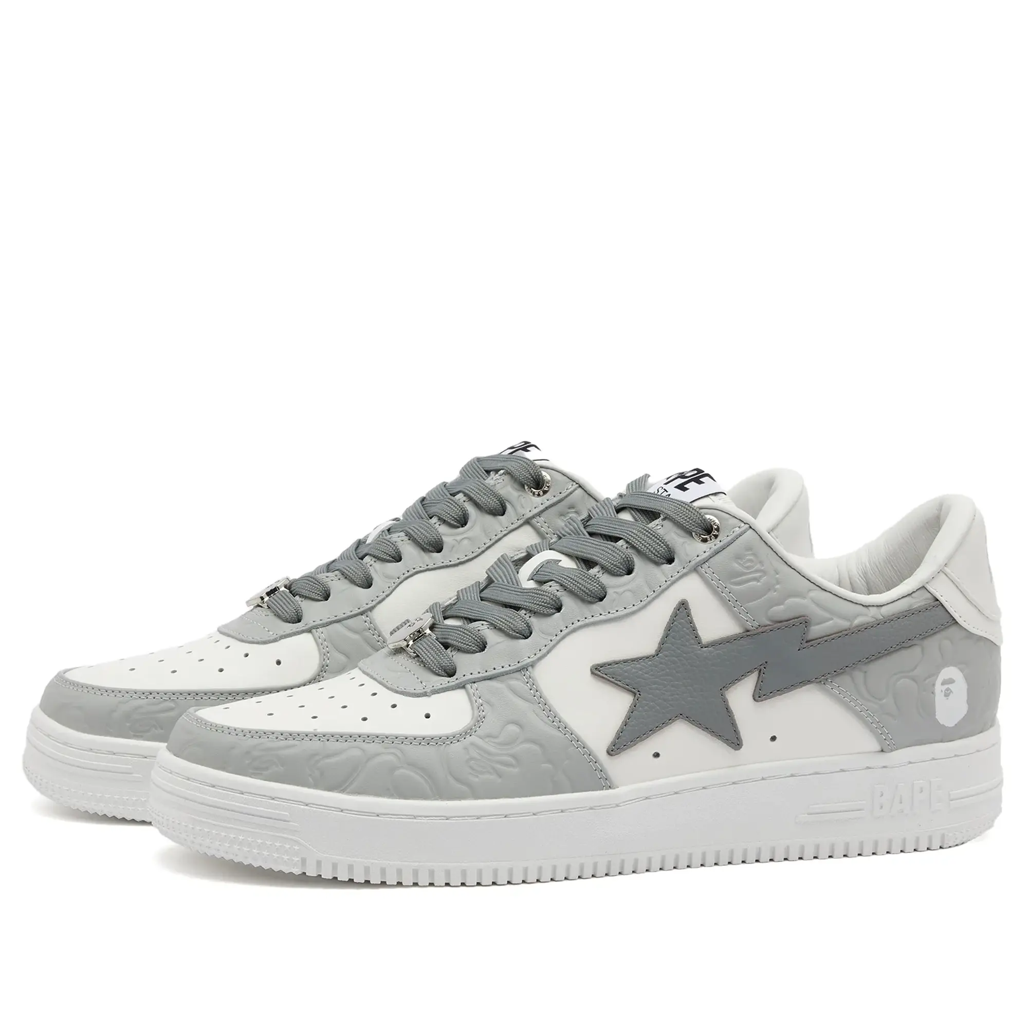 A Bathing Ape Men's BAPE Sta Nubuck Camo Sneaker Grey