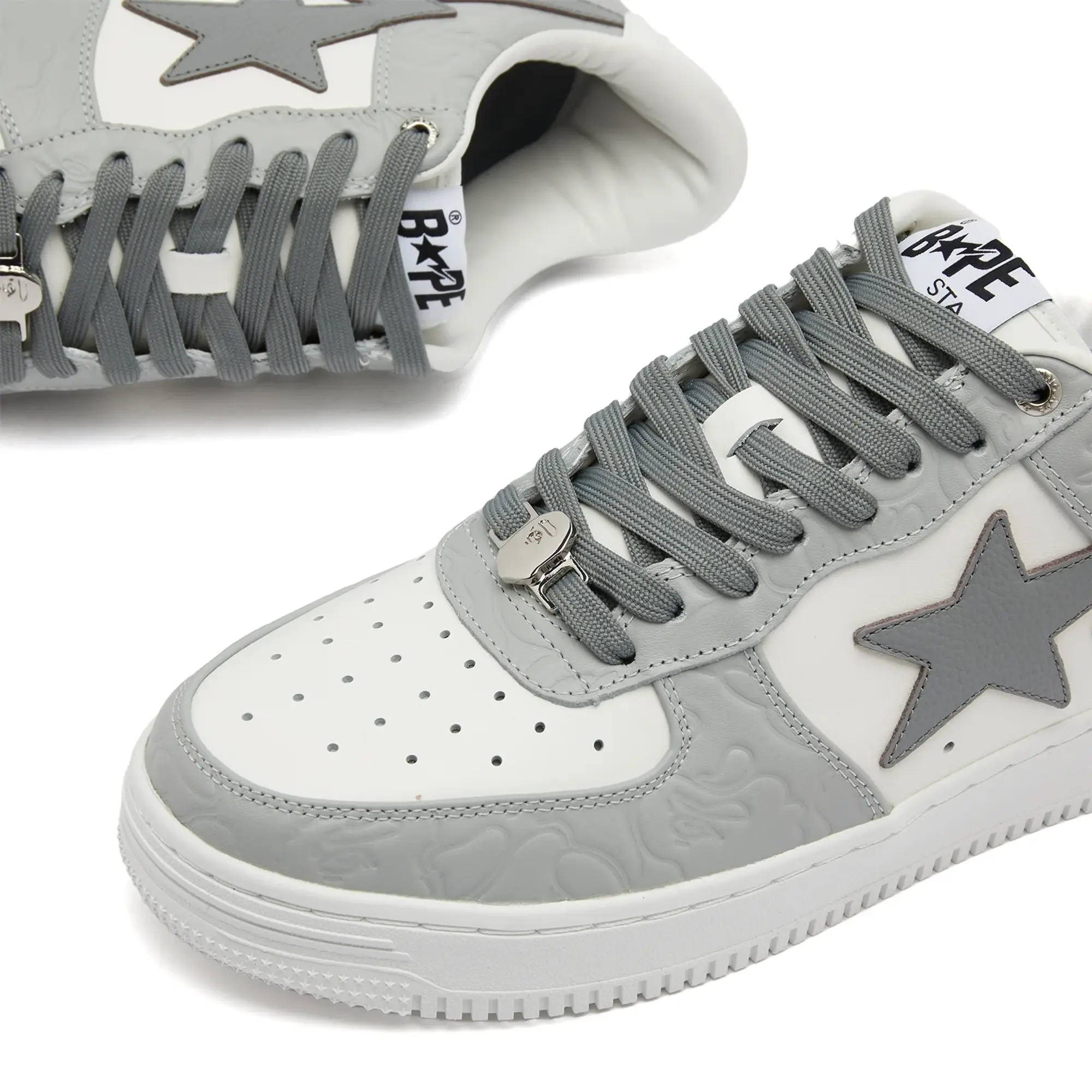 A Bathing Ape Men's BAPE Sta Nubuck Camo Sneaker Grey
