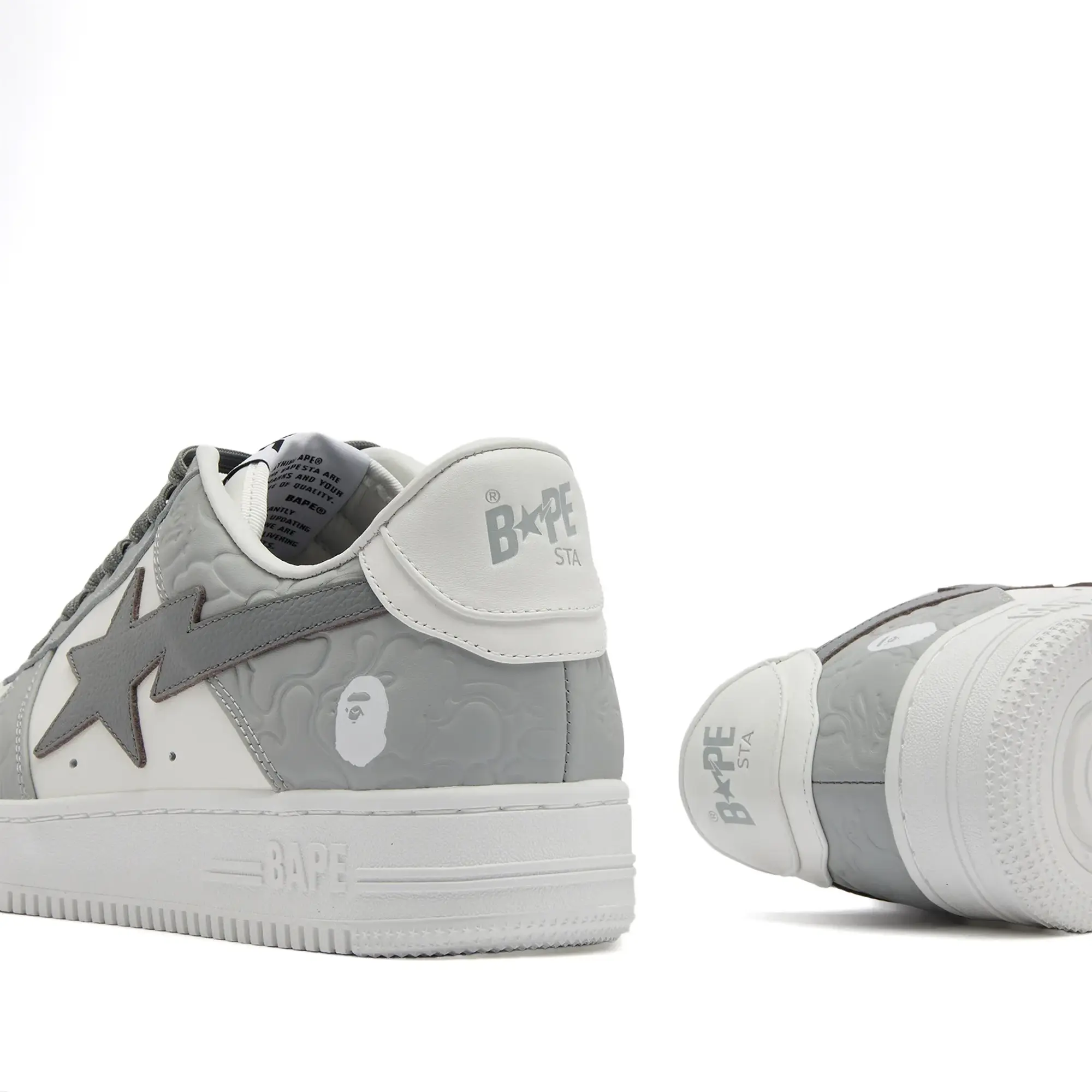 A Bathing Ape Men's BAPE Sta Nubuck Camo Sneaker Grey