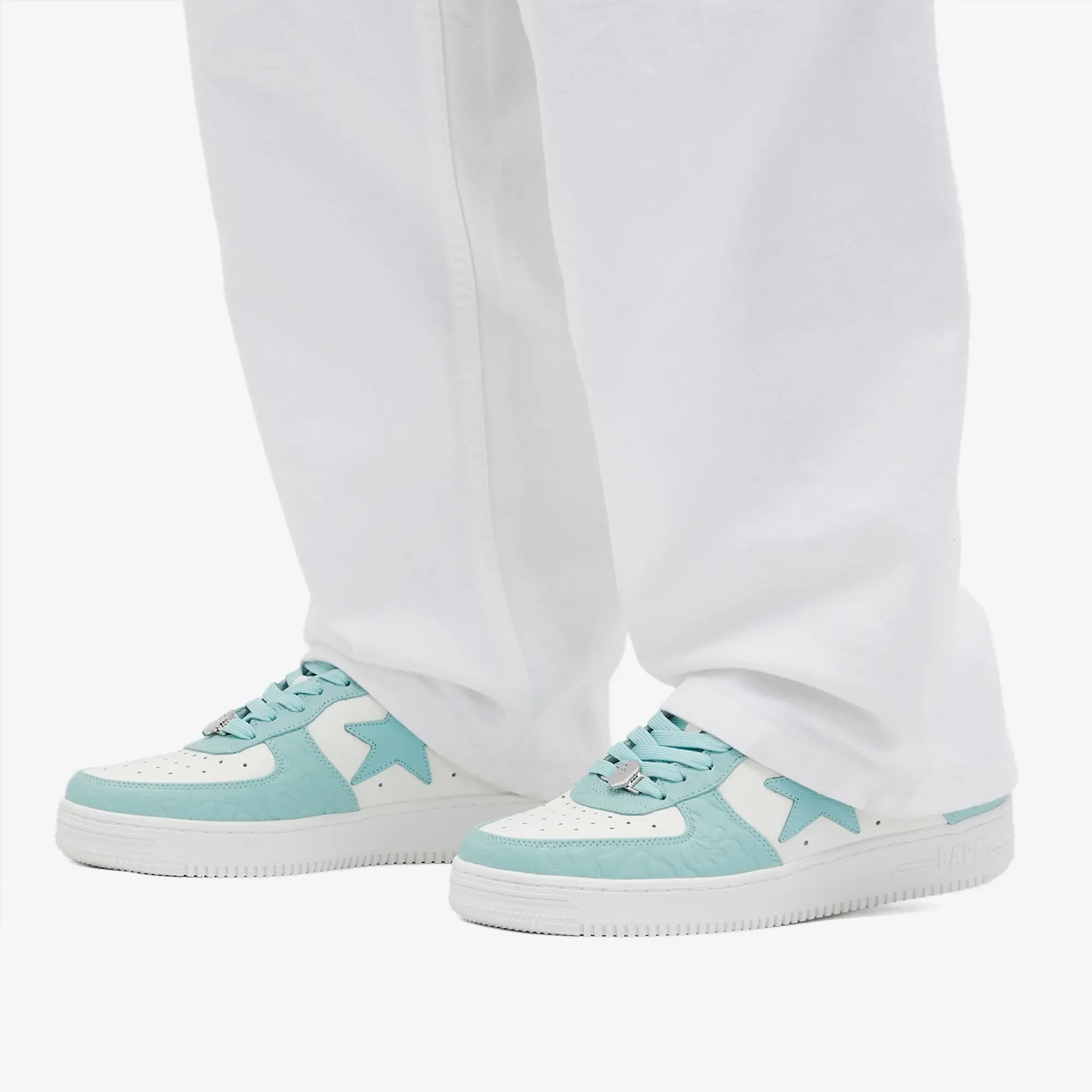 A Bathing Ape Men's BAPE Sta Nubuck Camo Sneaker Blue